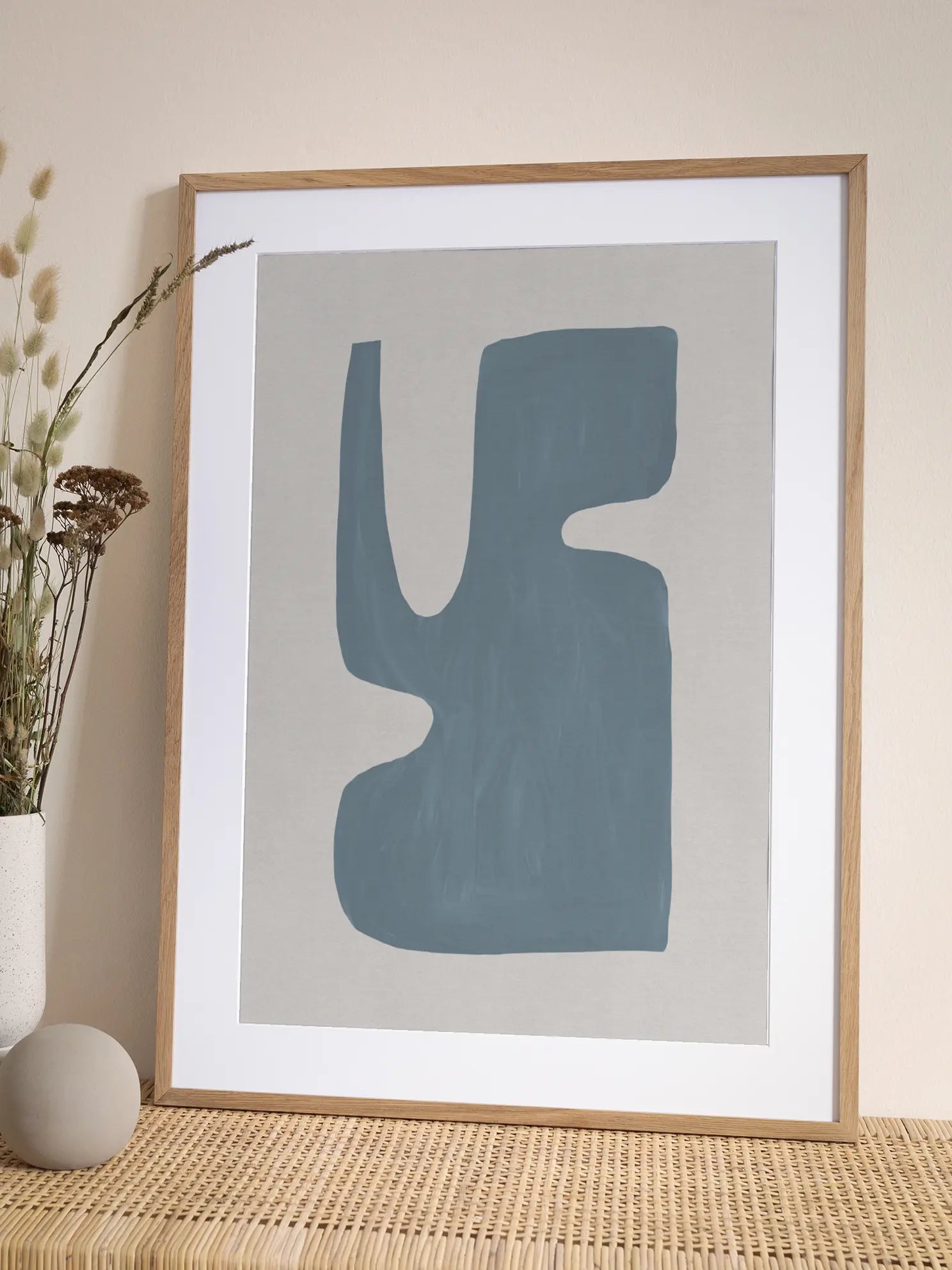 Mid Century Blue No1 Poster