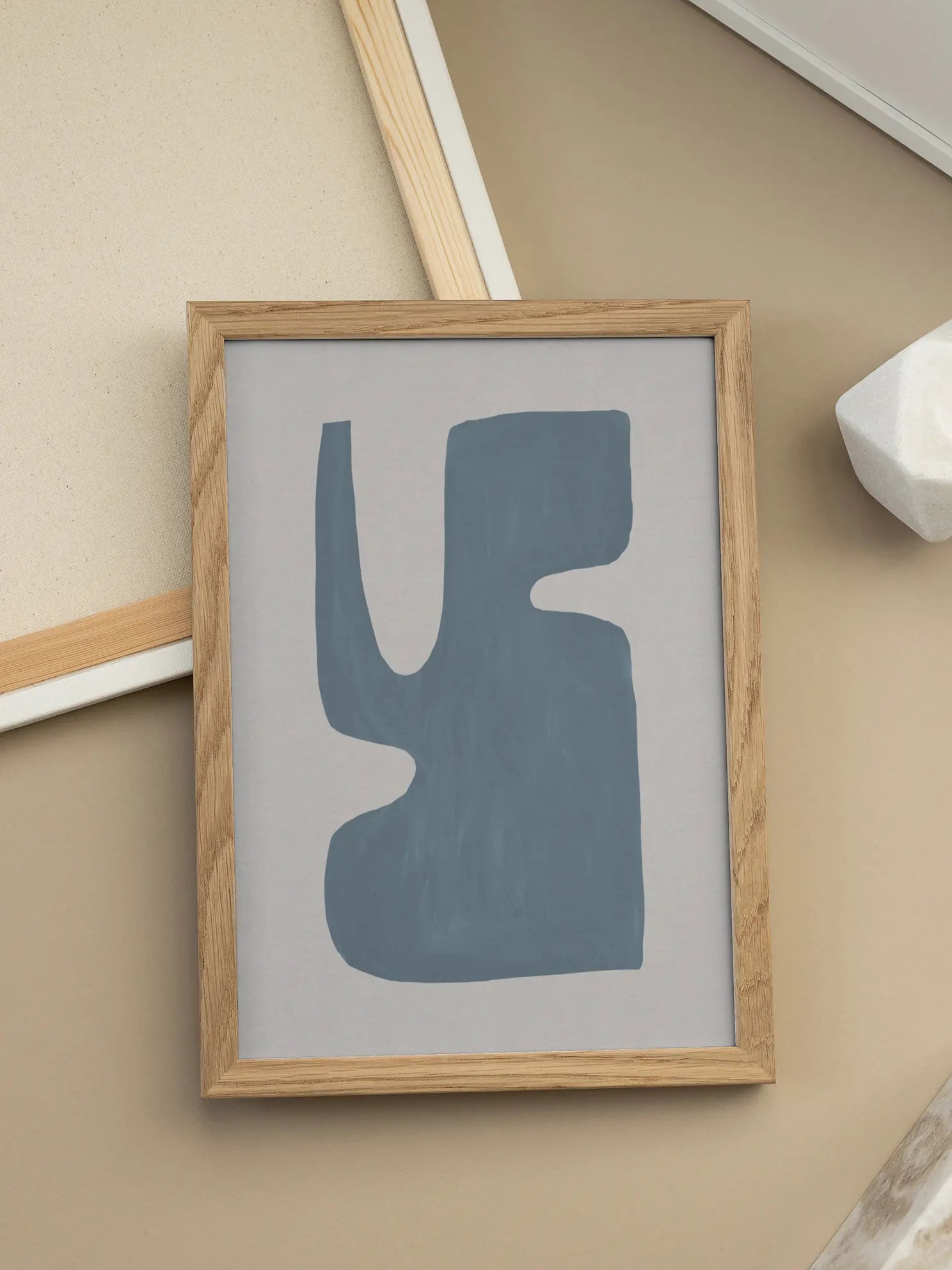 Mid Century Blue No1 Poster