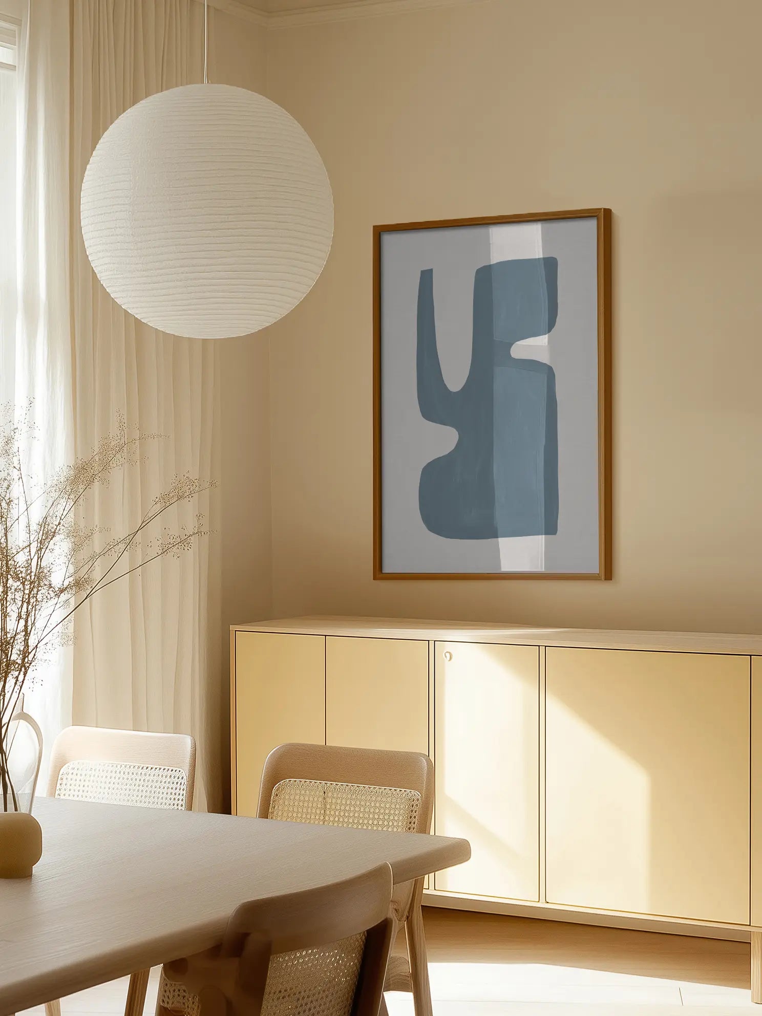 Mid Century Blue No1 Poster