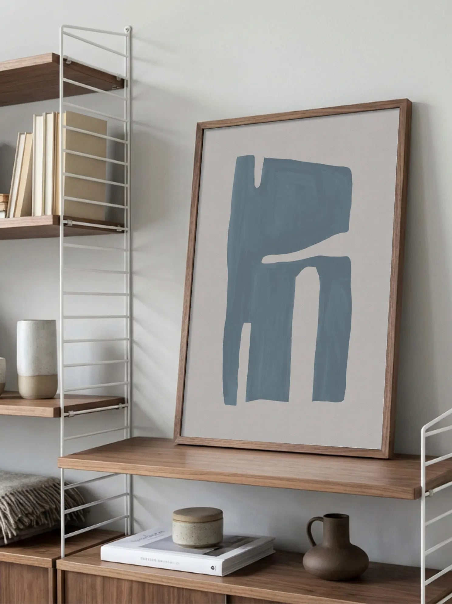 Mid Century Blue No2 Poster