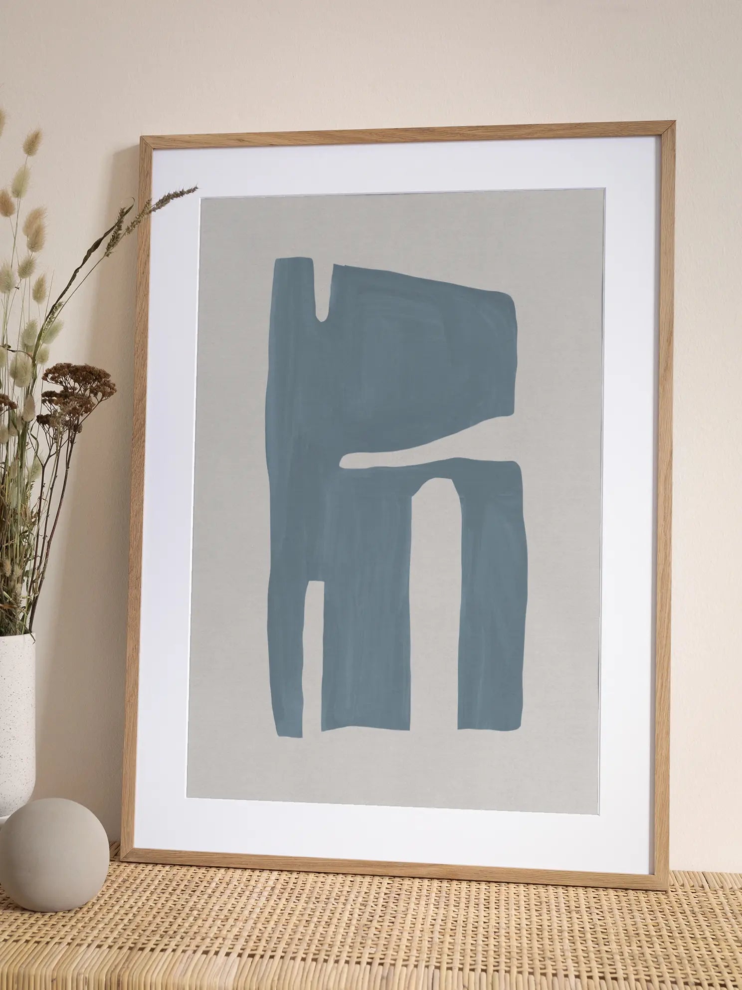 Mid Century Blue No2 Poster