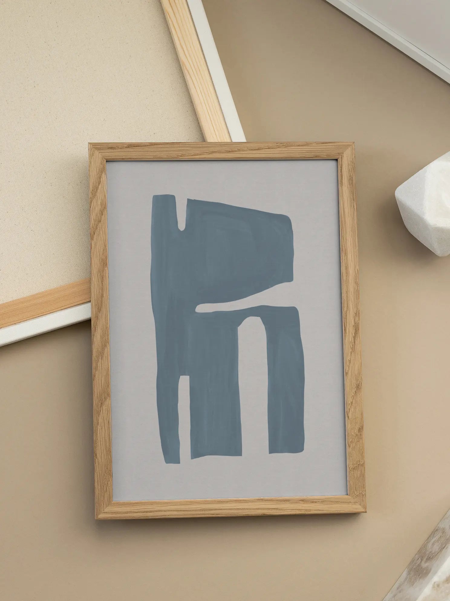 Mid Century Blue No2 Poster