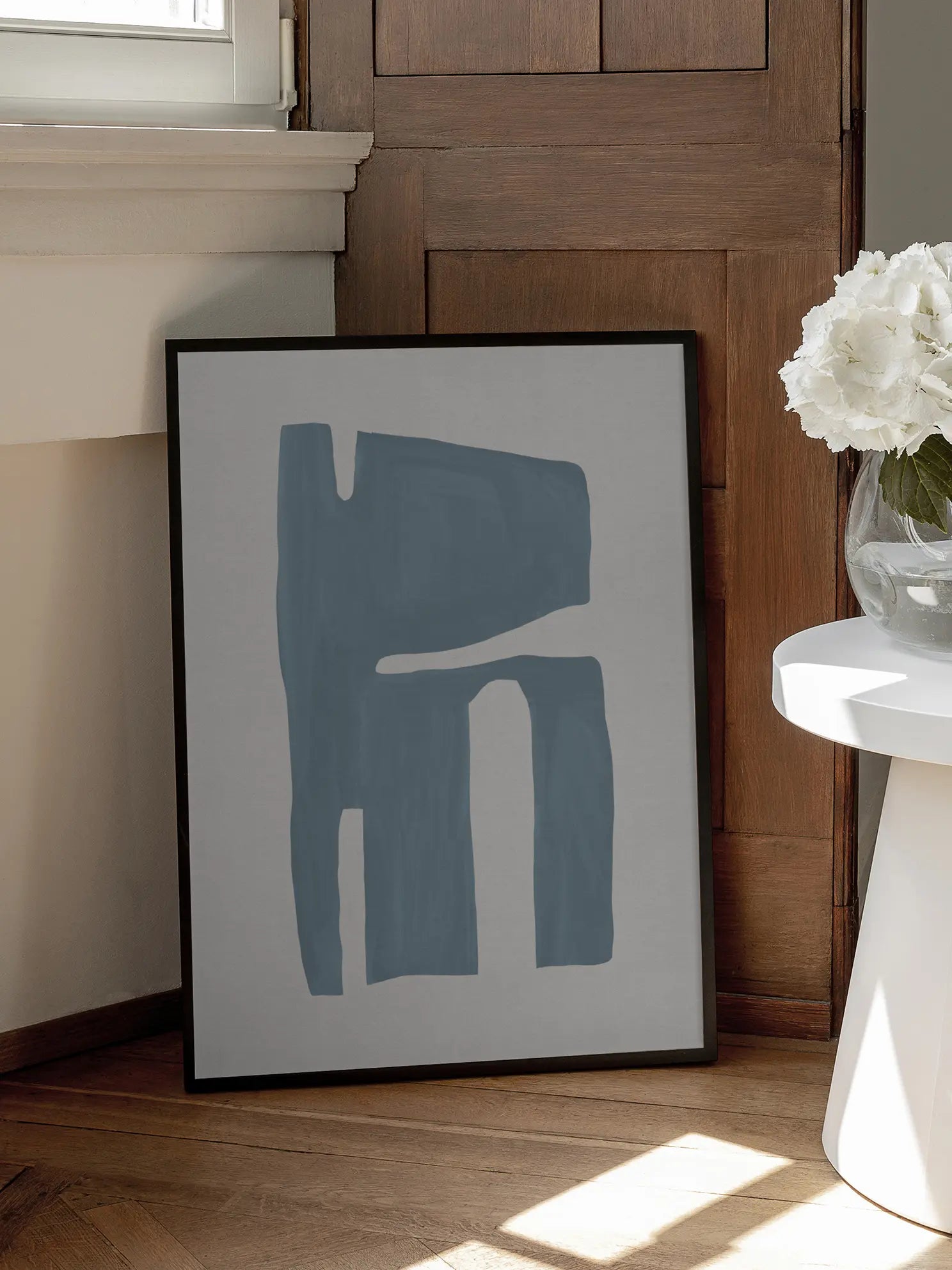 Mid Century Blue No2 Poster