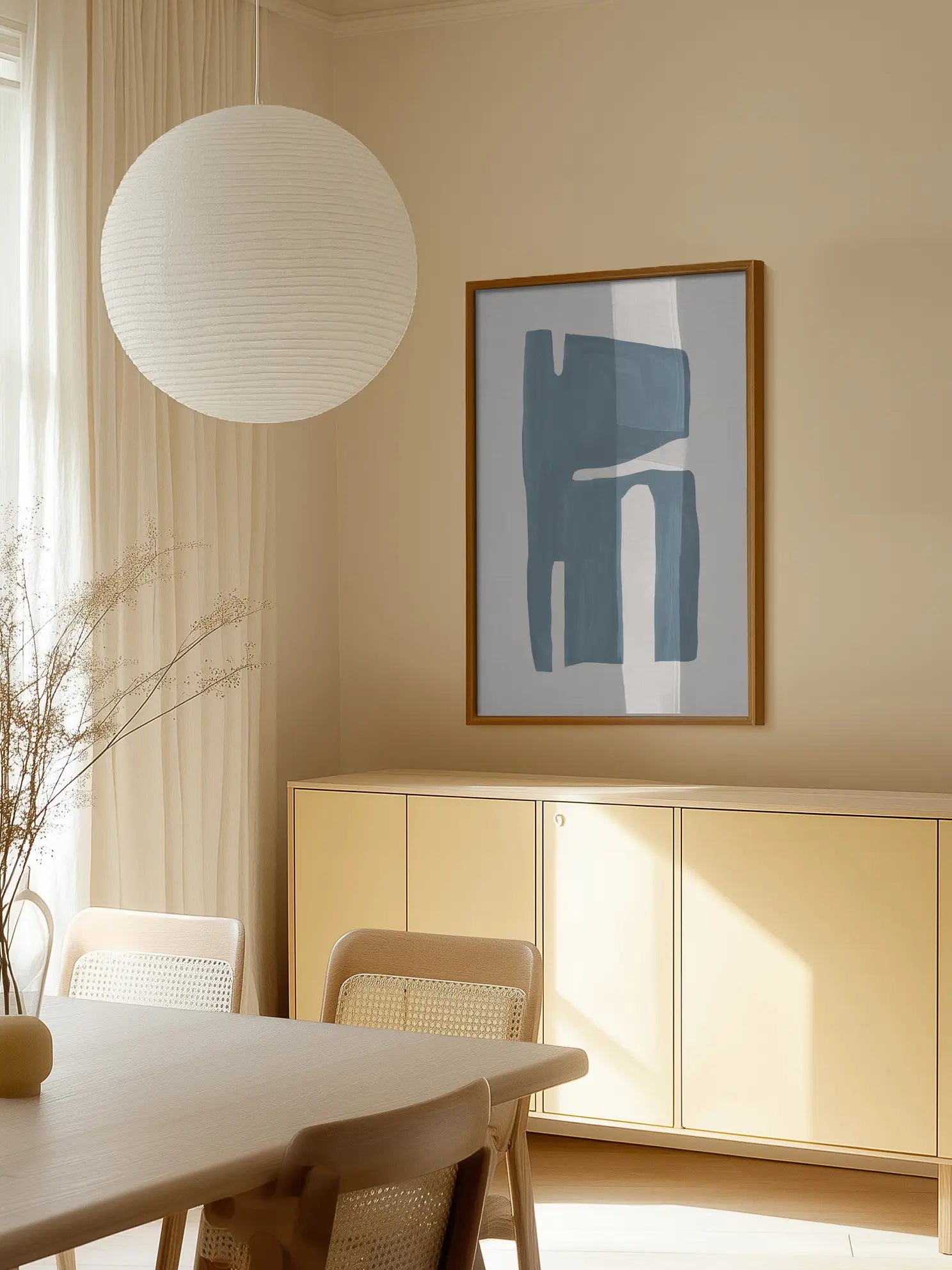 Mid Century Blue No2 Poster