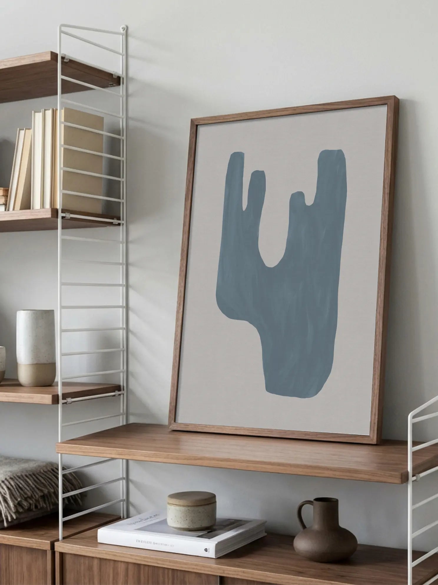 Mid Century Blue No3 Poster