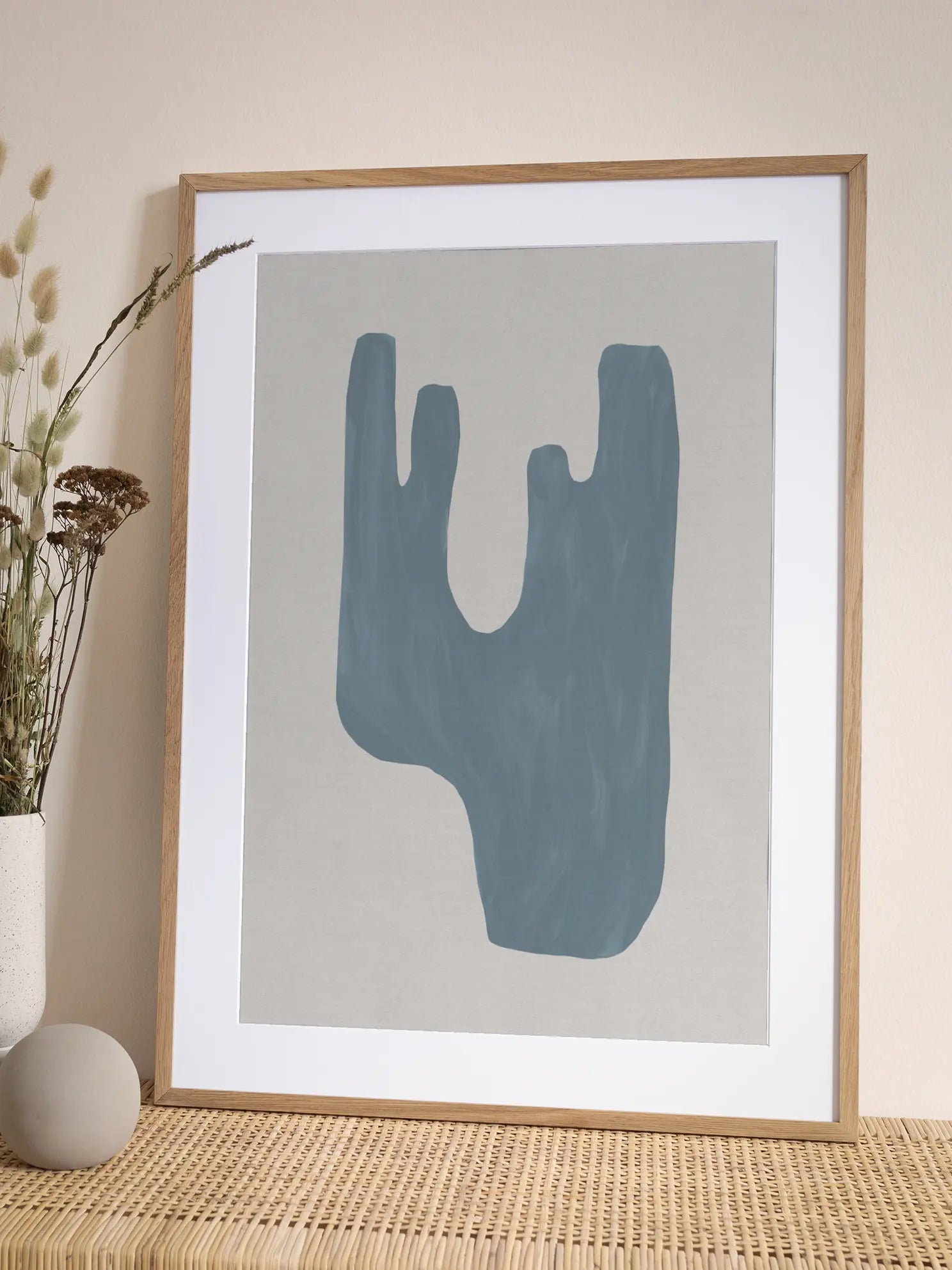 Mid Century Blue No3 Poster