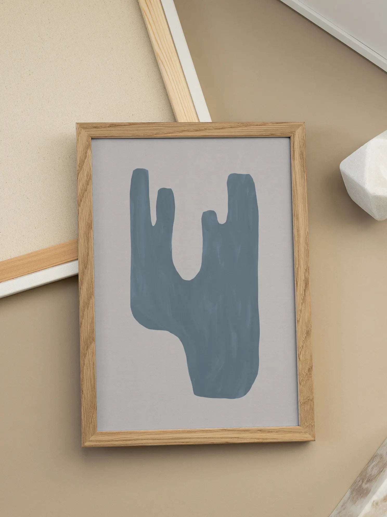 Mid Century Blue No3 Poster