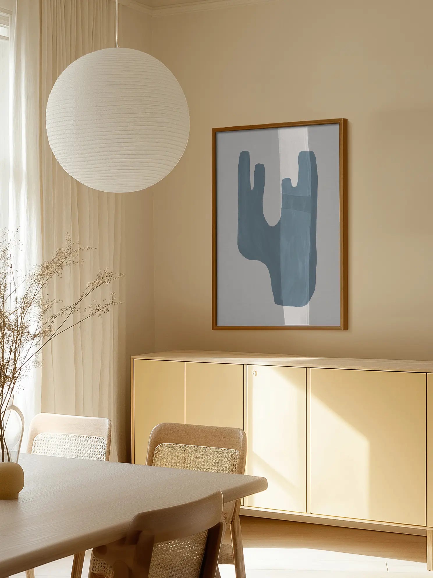 Mid Century Blue No3 Poster