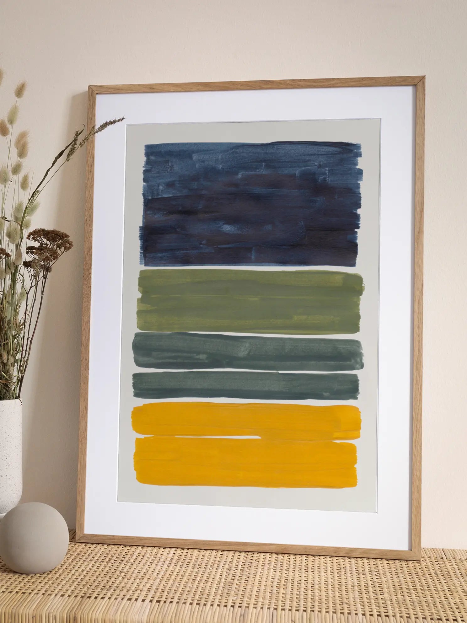 Midnight Olive Watercolor Poster