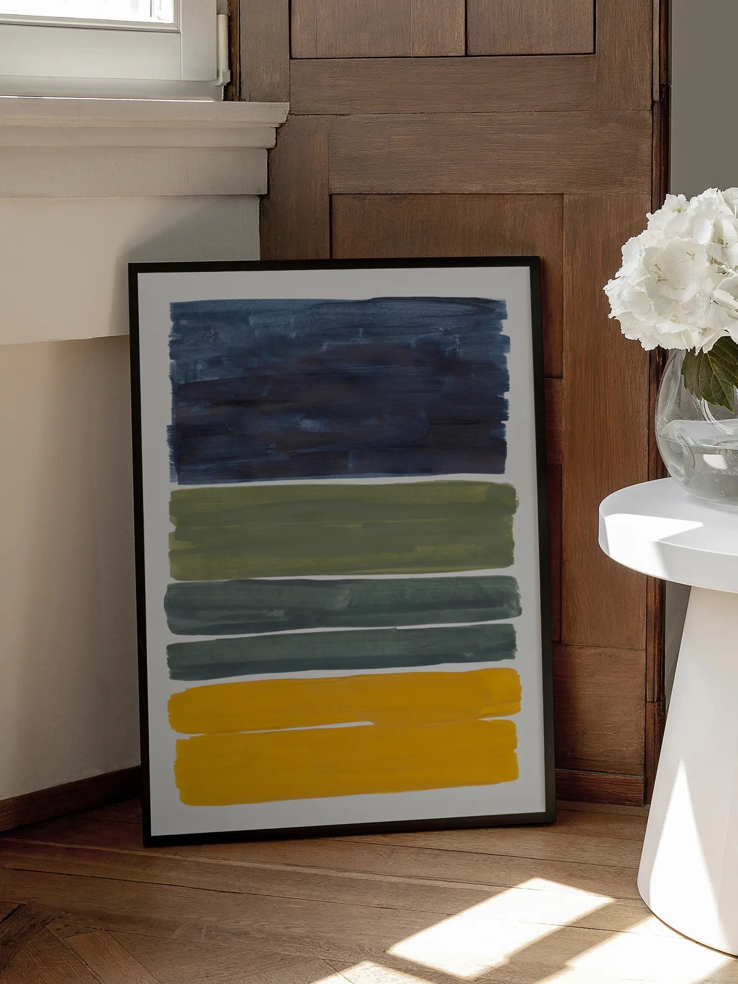 Midnight Olive Watercolor Poster
