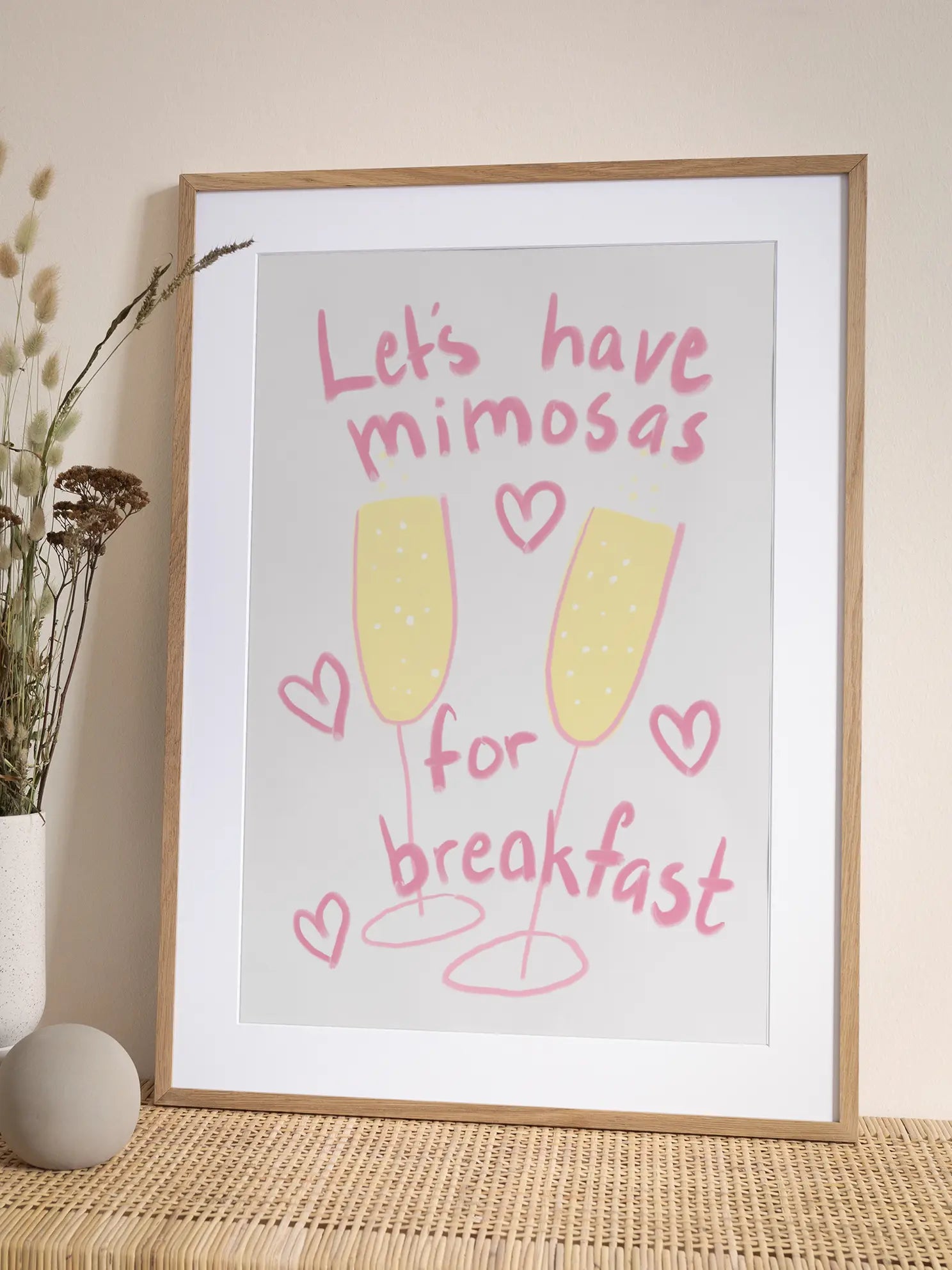 Mimosas for Breakfast Poster