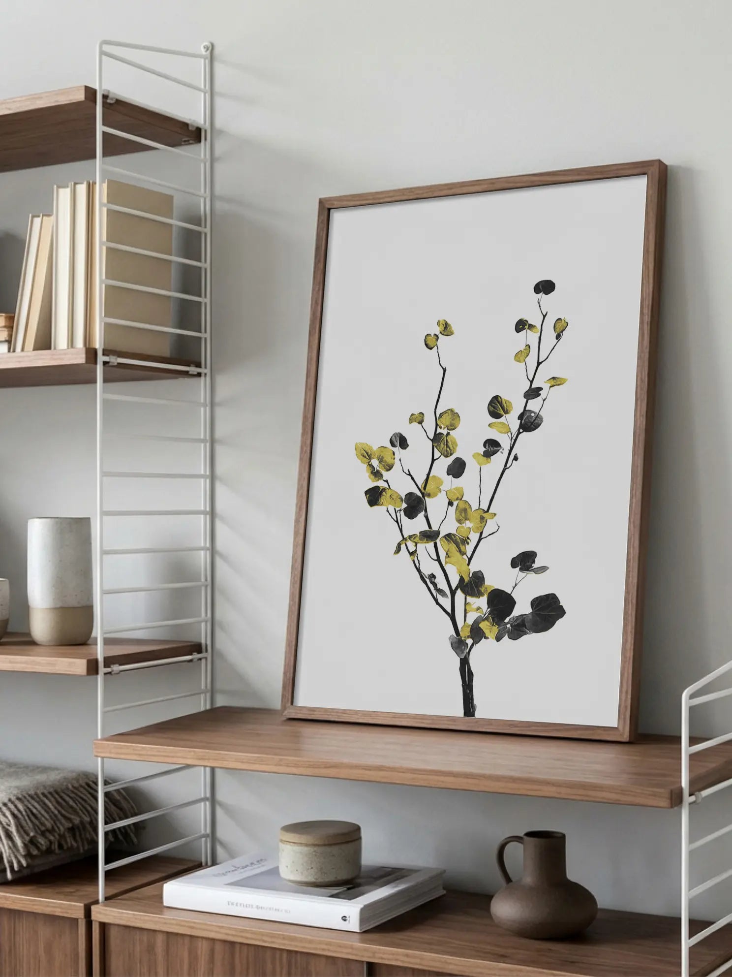 Minimal Black and Gold Botanical No2 Poster