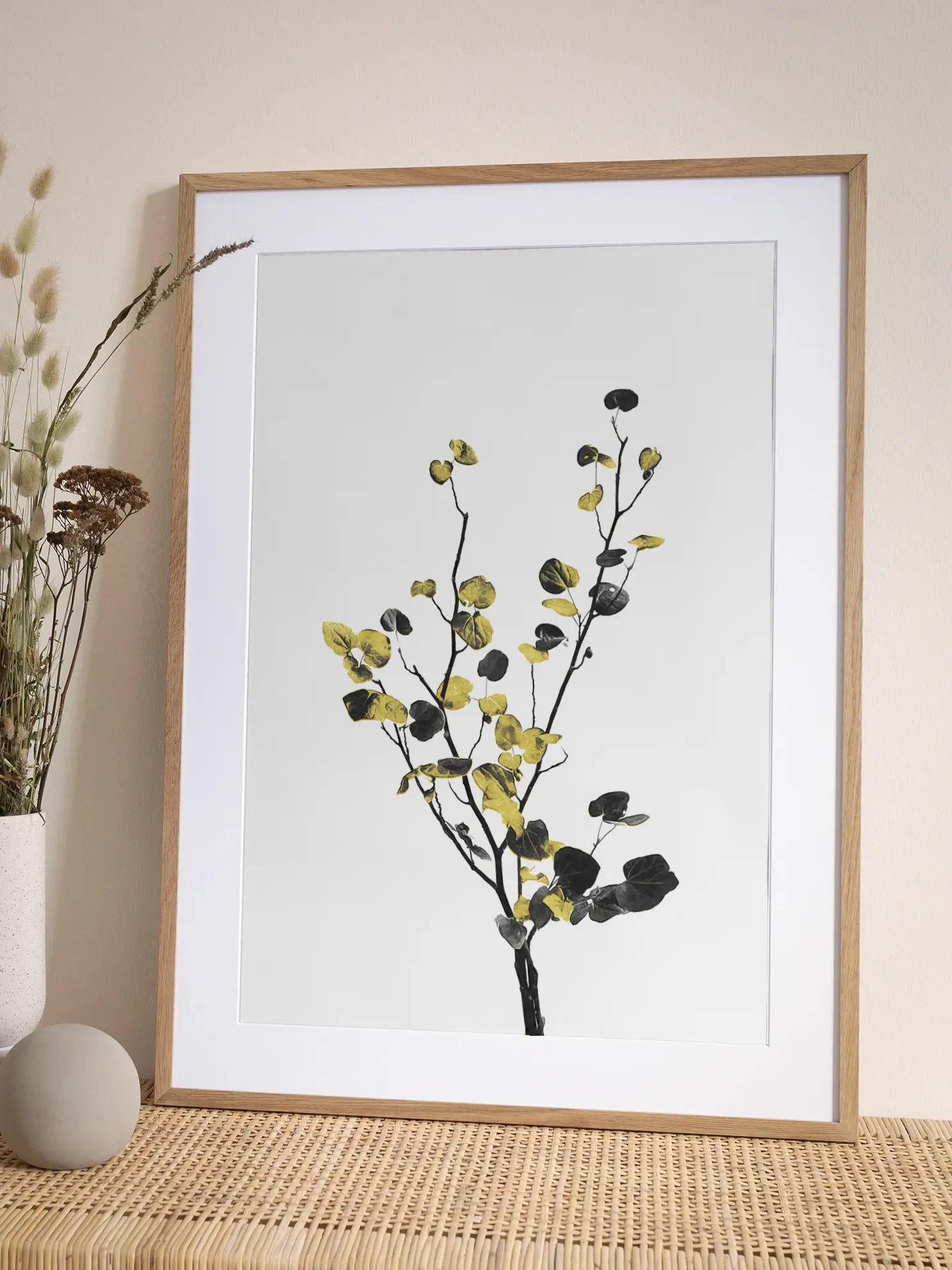 Minimal Black and Gold Botanical No2 Poster