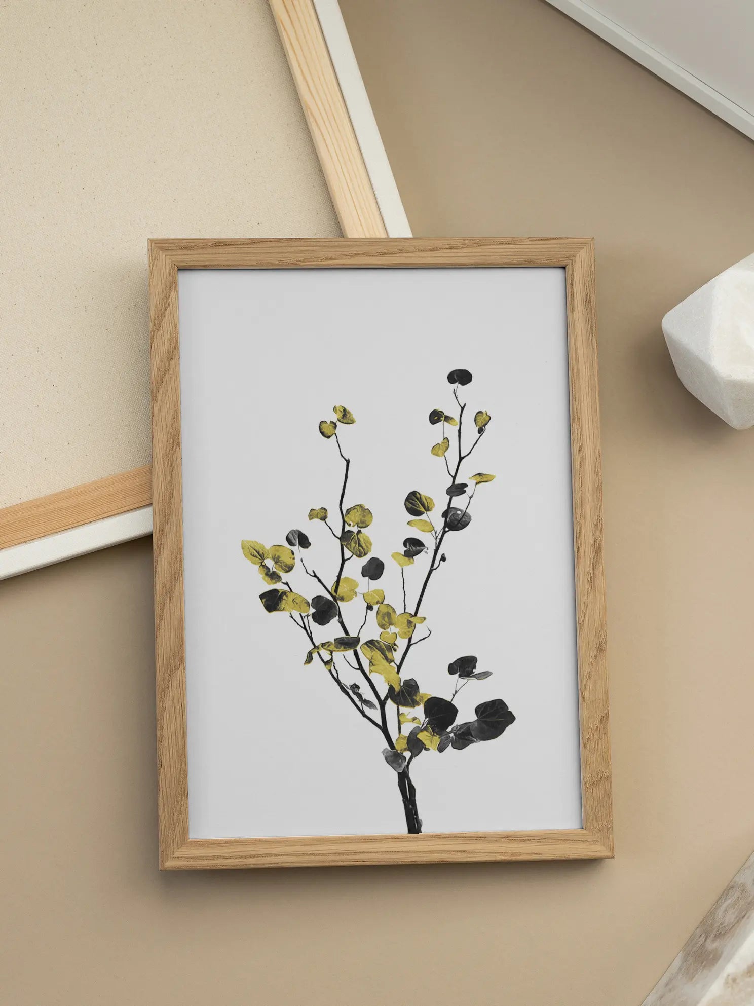 Minimal Black and Gold Botanical No2 Poster