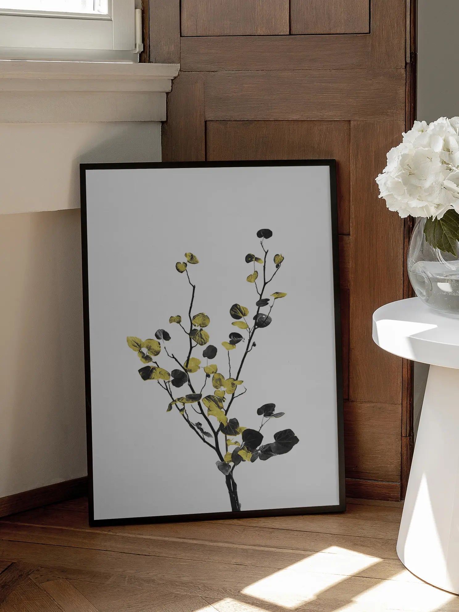 Minimal Black and Gold Botanical No2 Poster