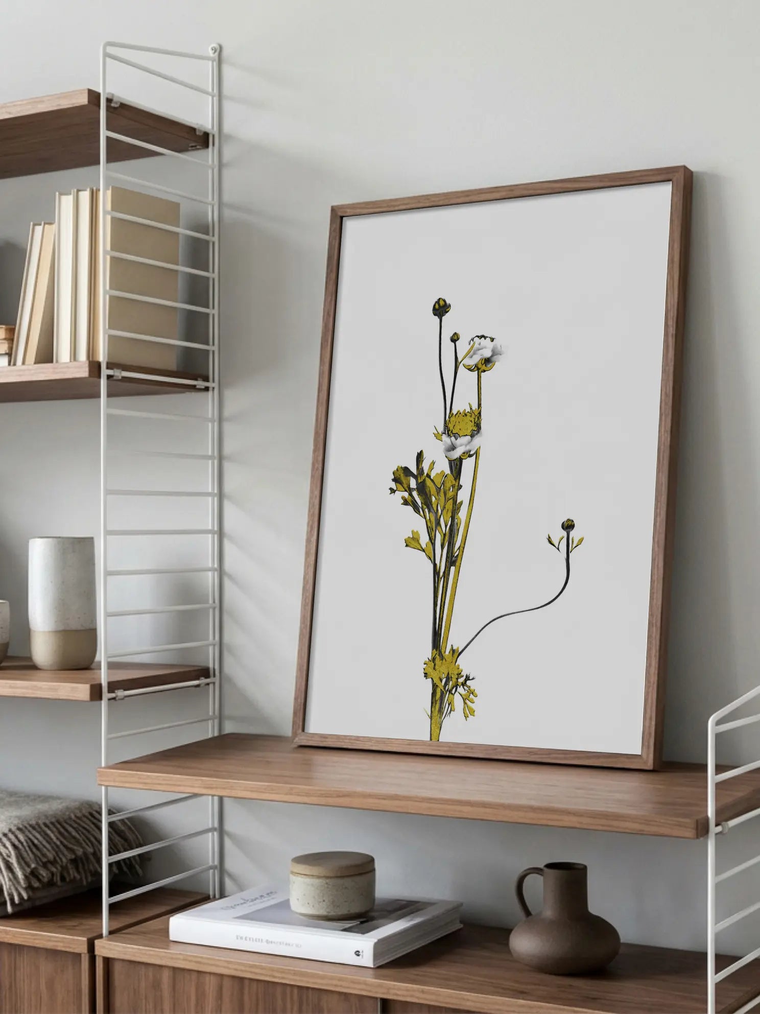 Minimal Black and Gold Botanical No3 Poster