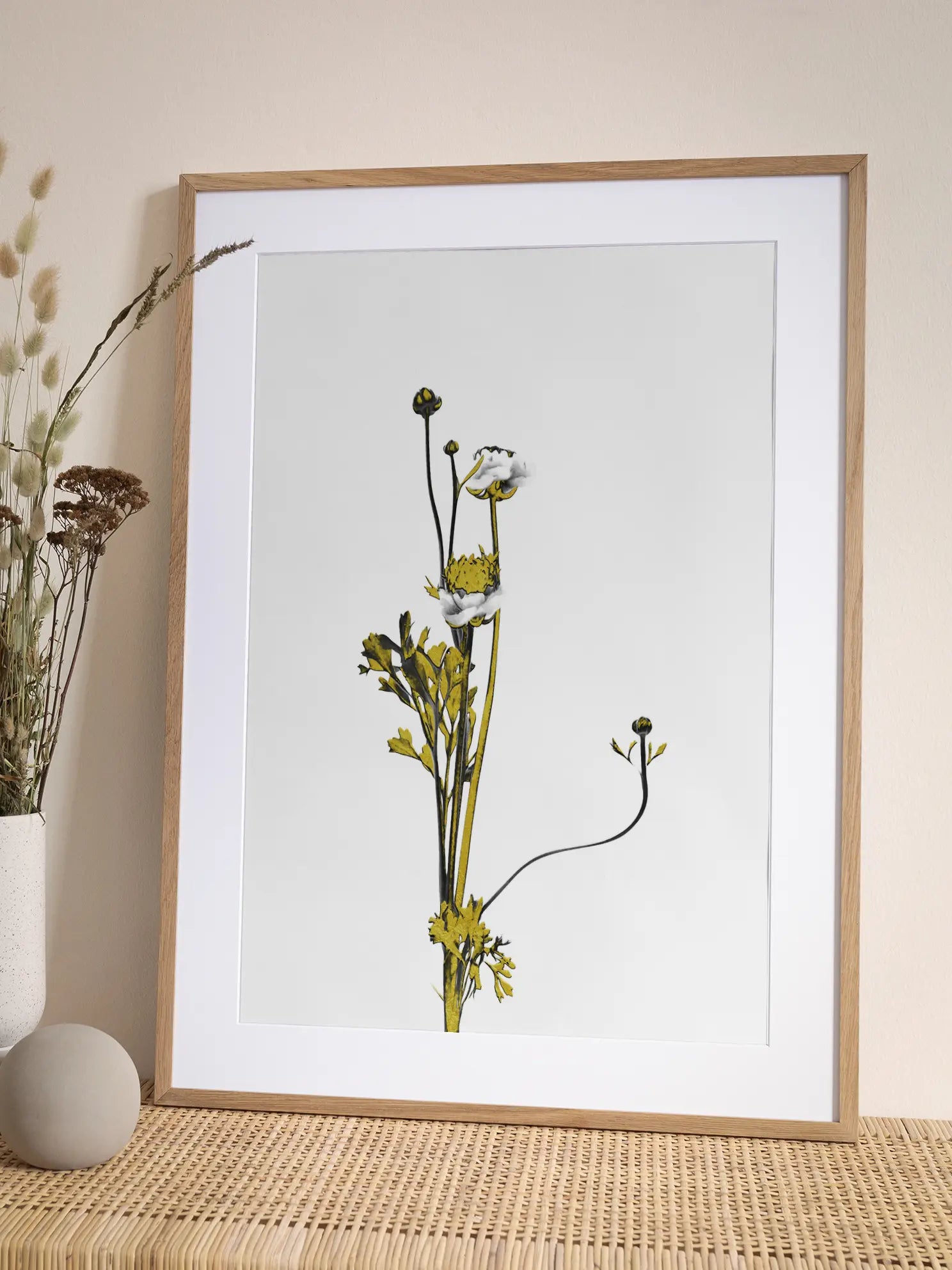 Minimal Black and Gold Botanical No3 Poster