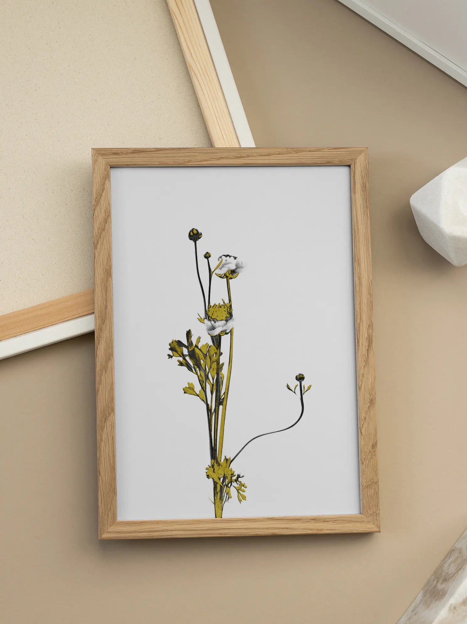 Minimal Black and Gold Botanical No3 Poster