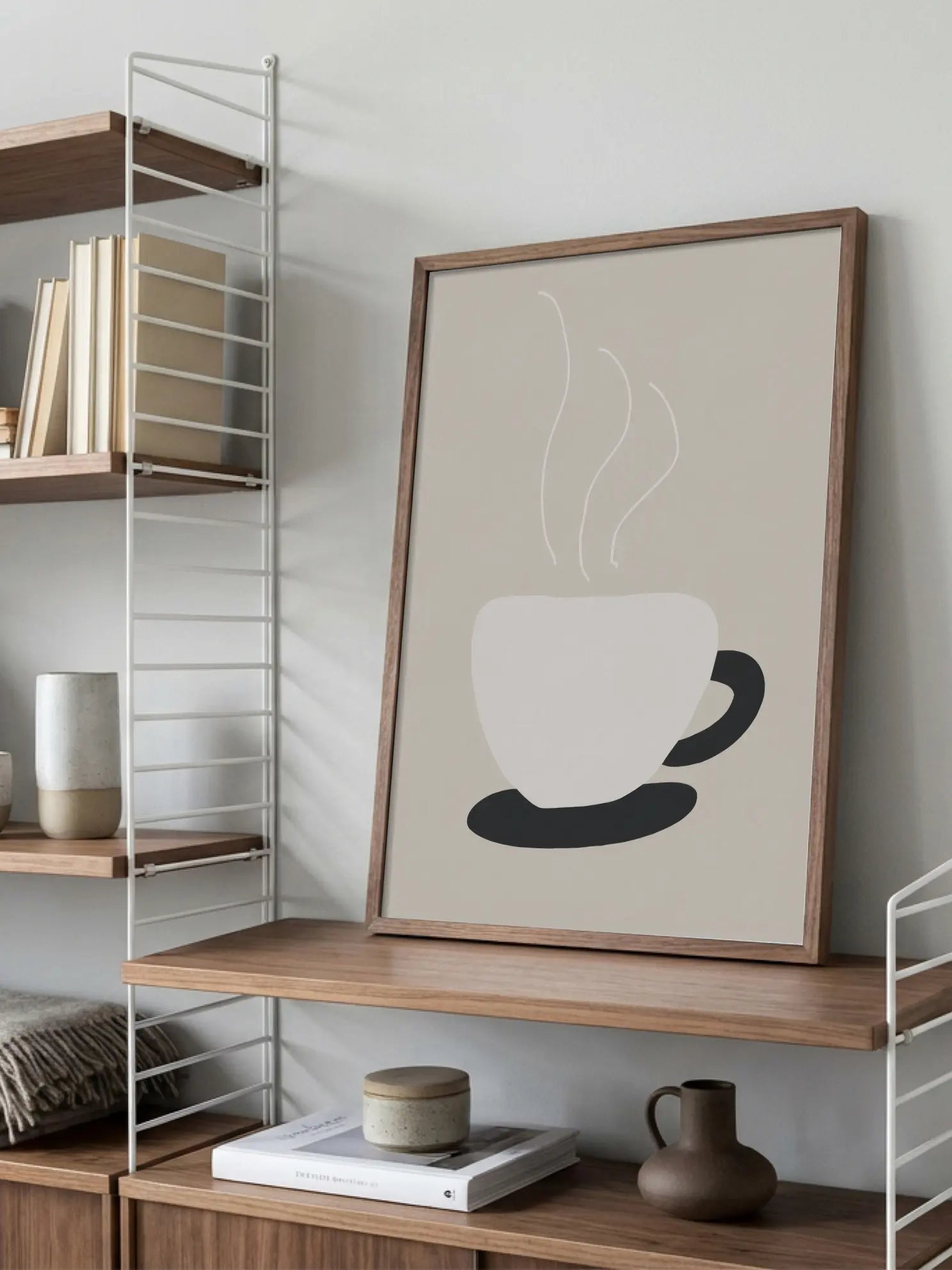 Minimal Coffee Cup Steam Poster