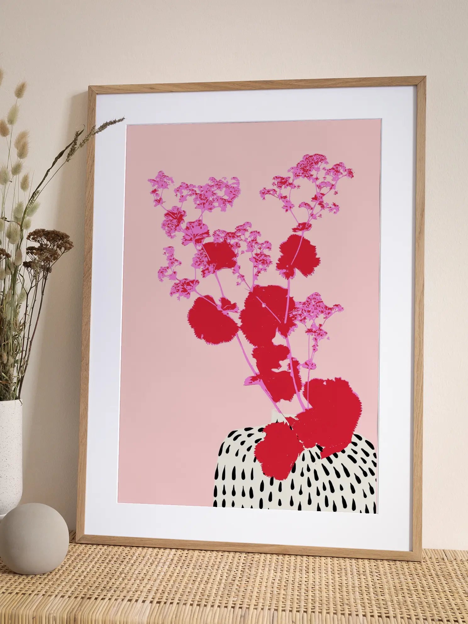 Minimal Floral Vase No3 Poster