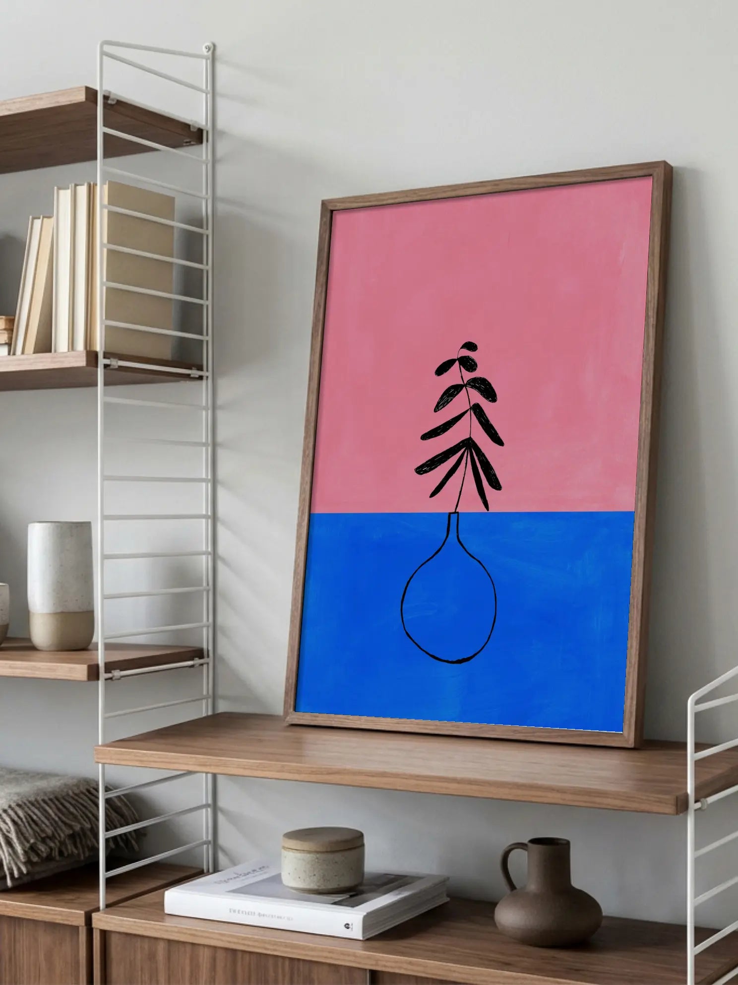 Minimal Vase - Blue Poster
