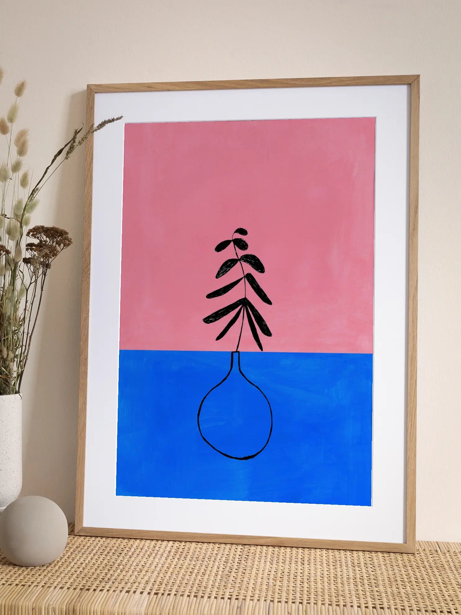 Minimal Vase - Blue Poster