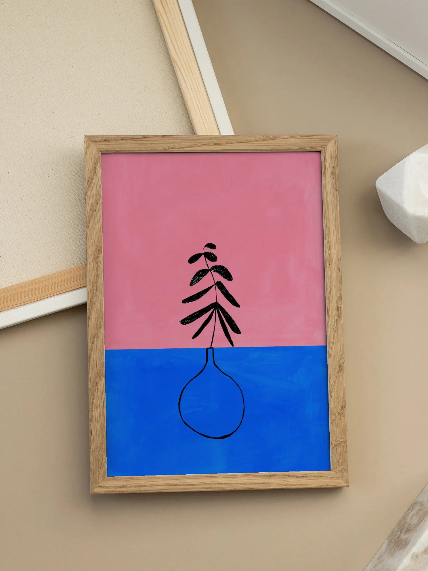 Minimal Vase - Blue Poster