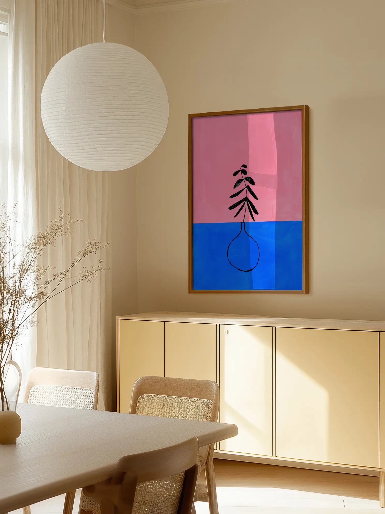 Minimal Vase - Blue Poster