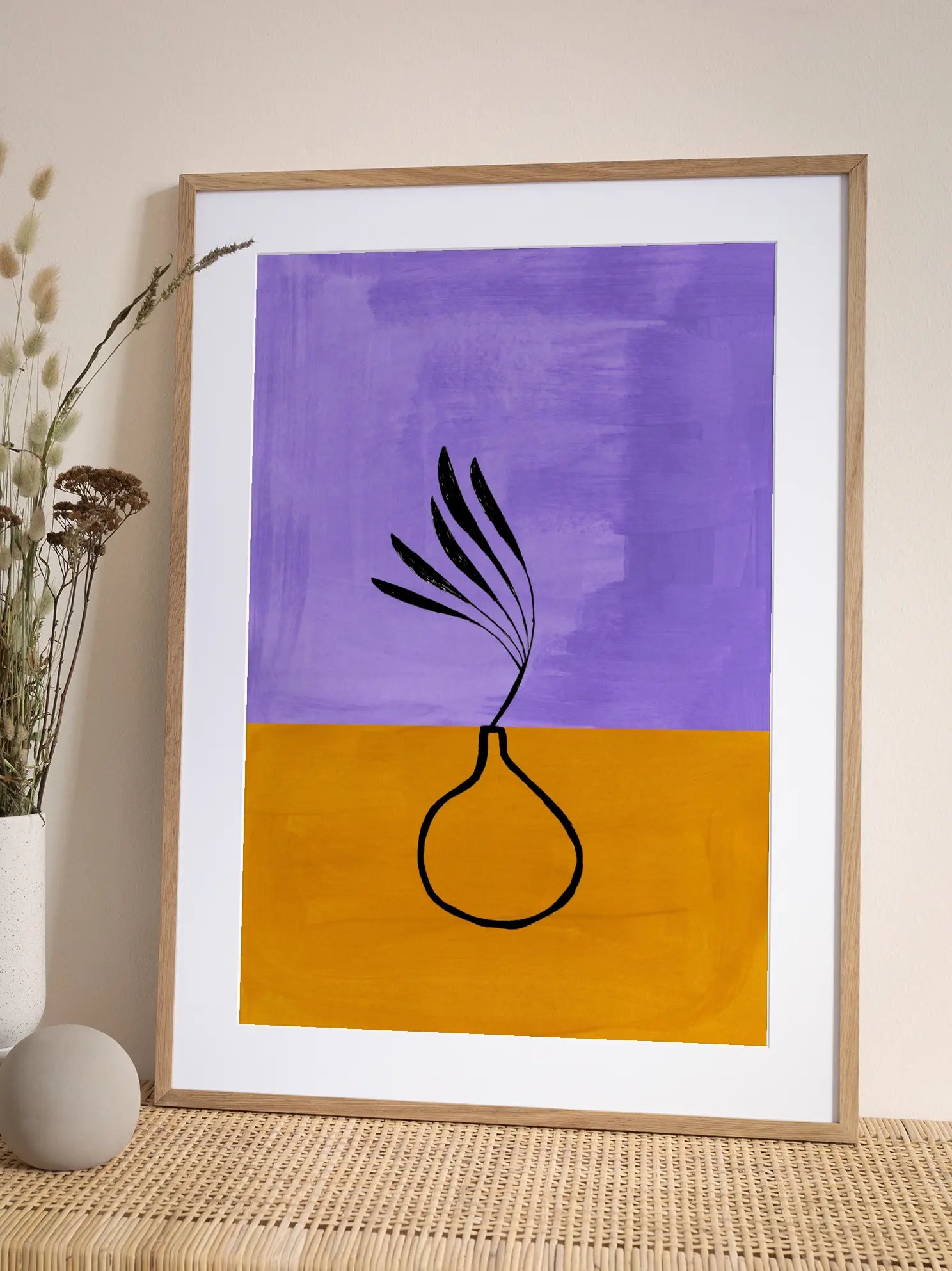 Minimal Vase - Gold Poster