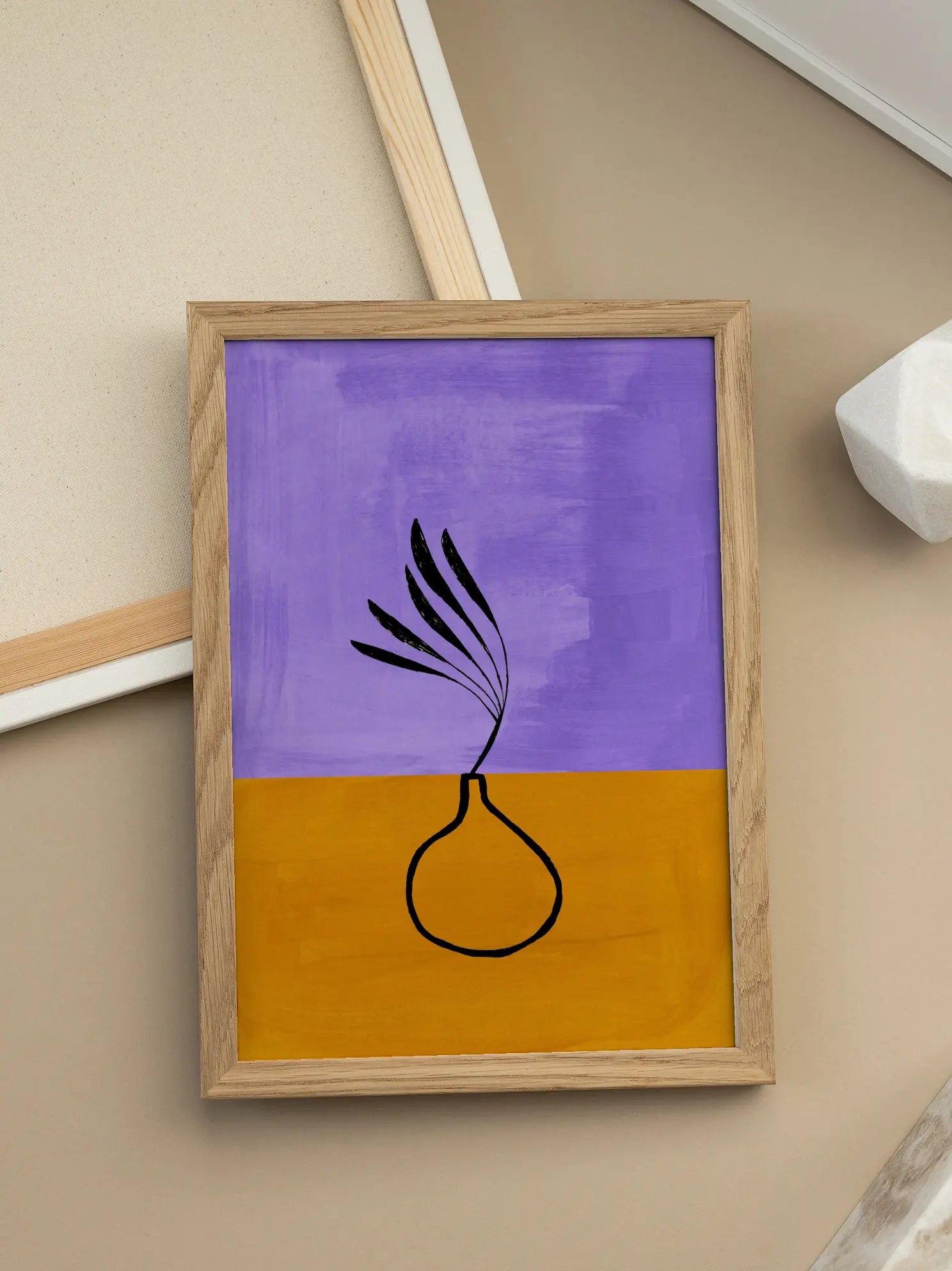 Minimal Vase - Gold Poster