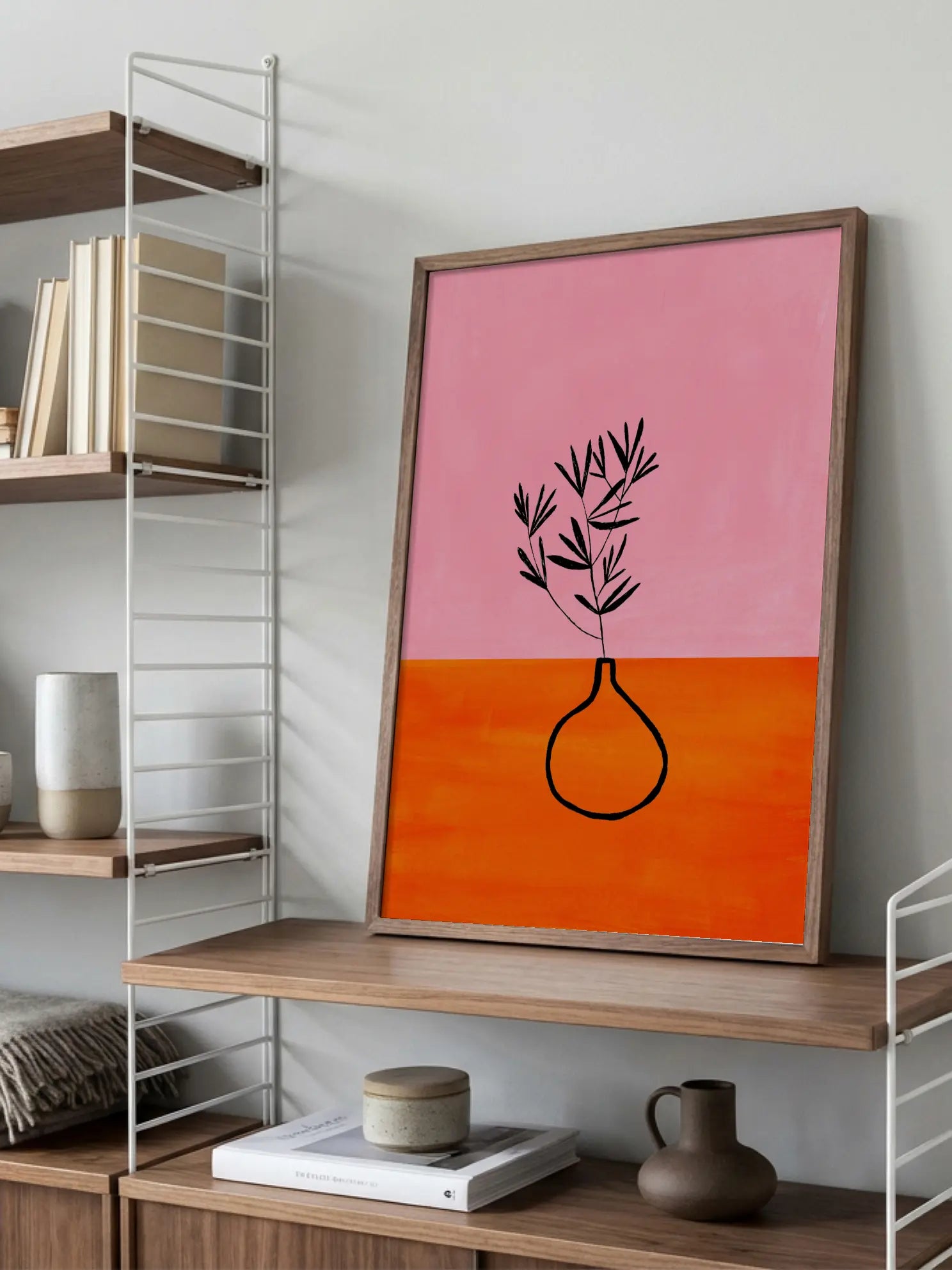 Minimal Vase - Orange Poster
