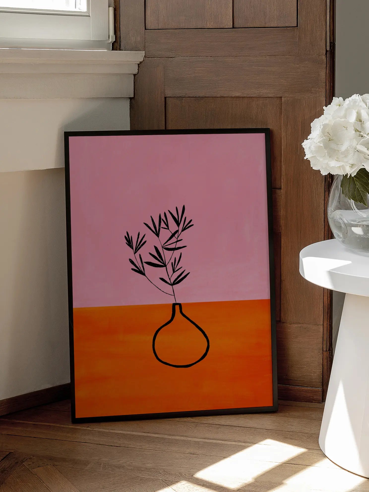 Minimal Vase - Orange Poster