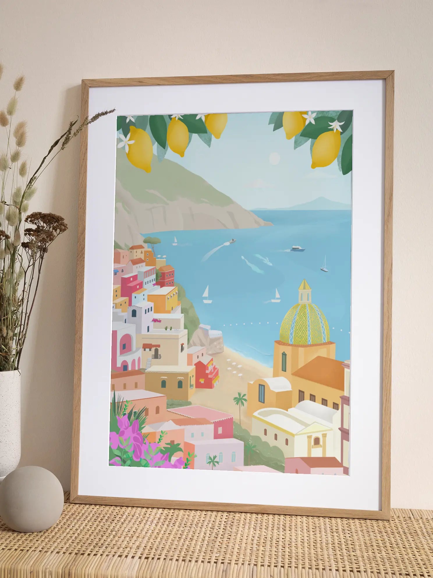 Minimalist Positano View Poster