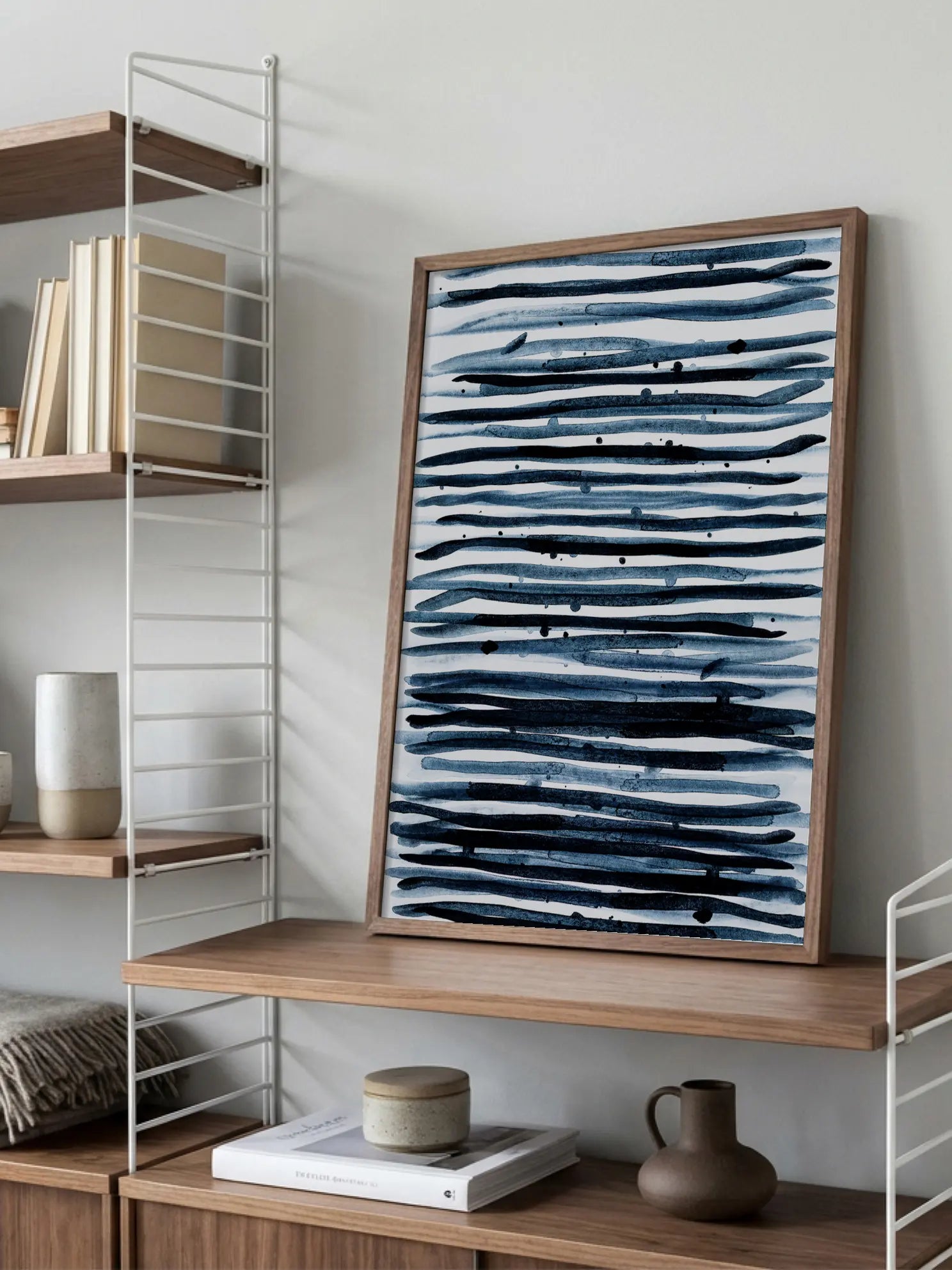 Minimalist Watercolor Stripes Poster