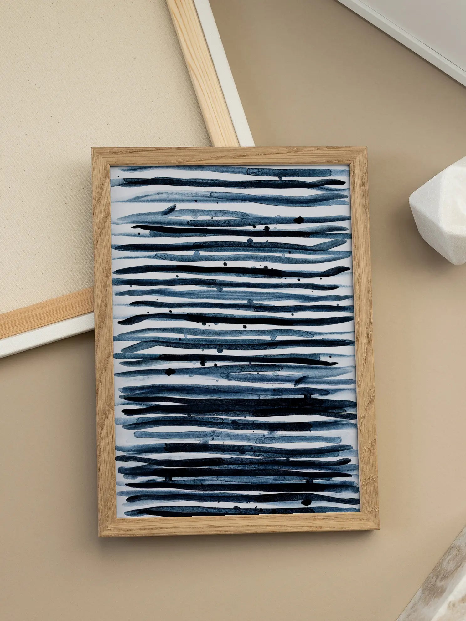 Minimalist Watercolor Stripes Poster