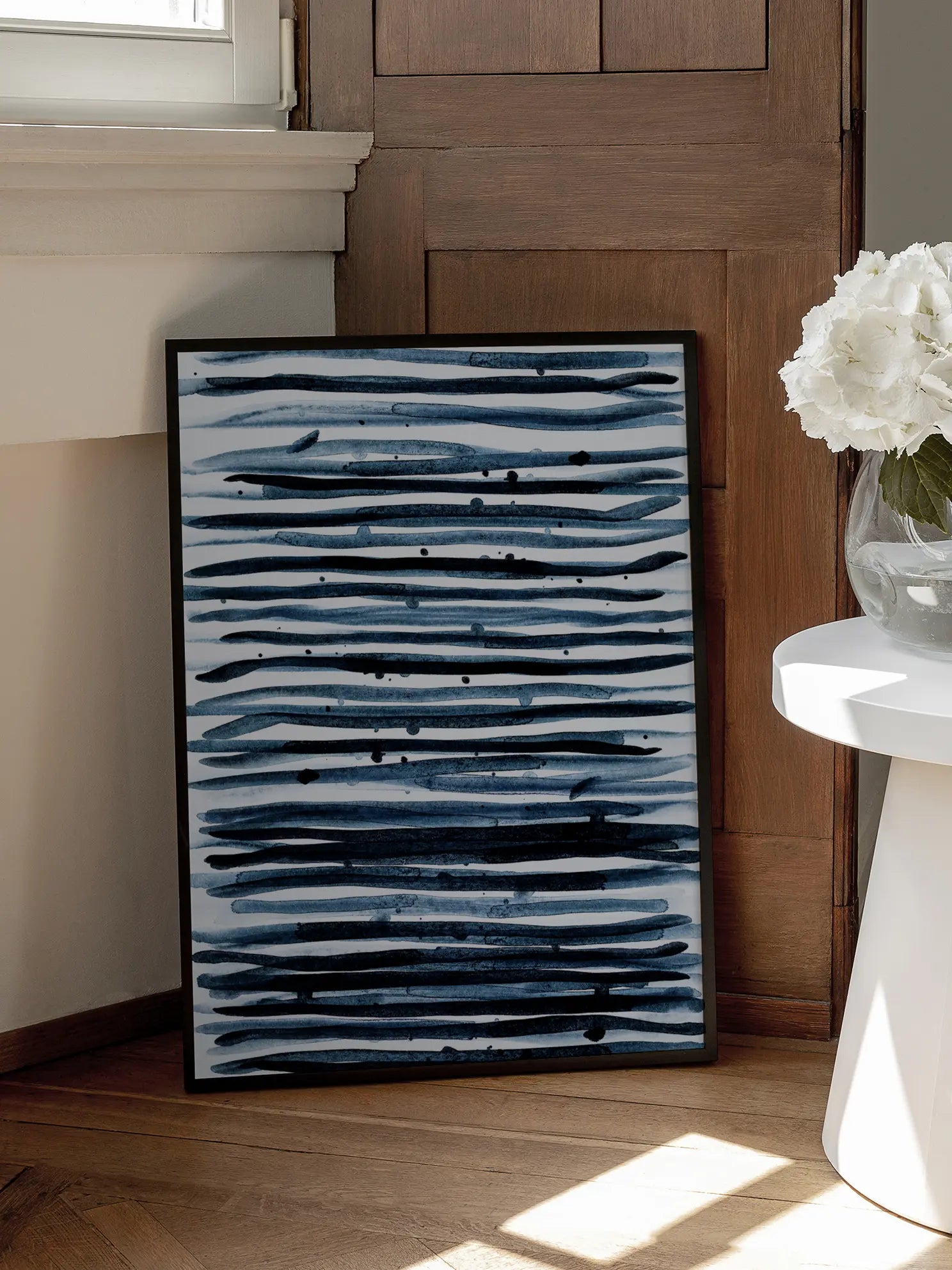Minimalist Watercolor Stripes Poster