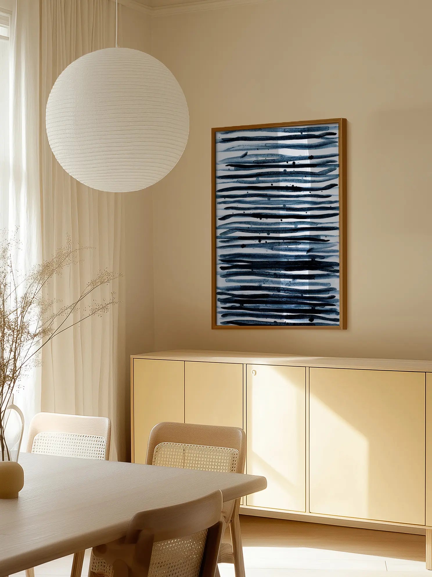 Minimalist Watercolor Stripes Poster