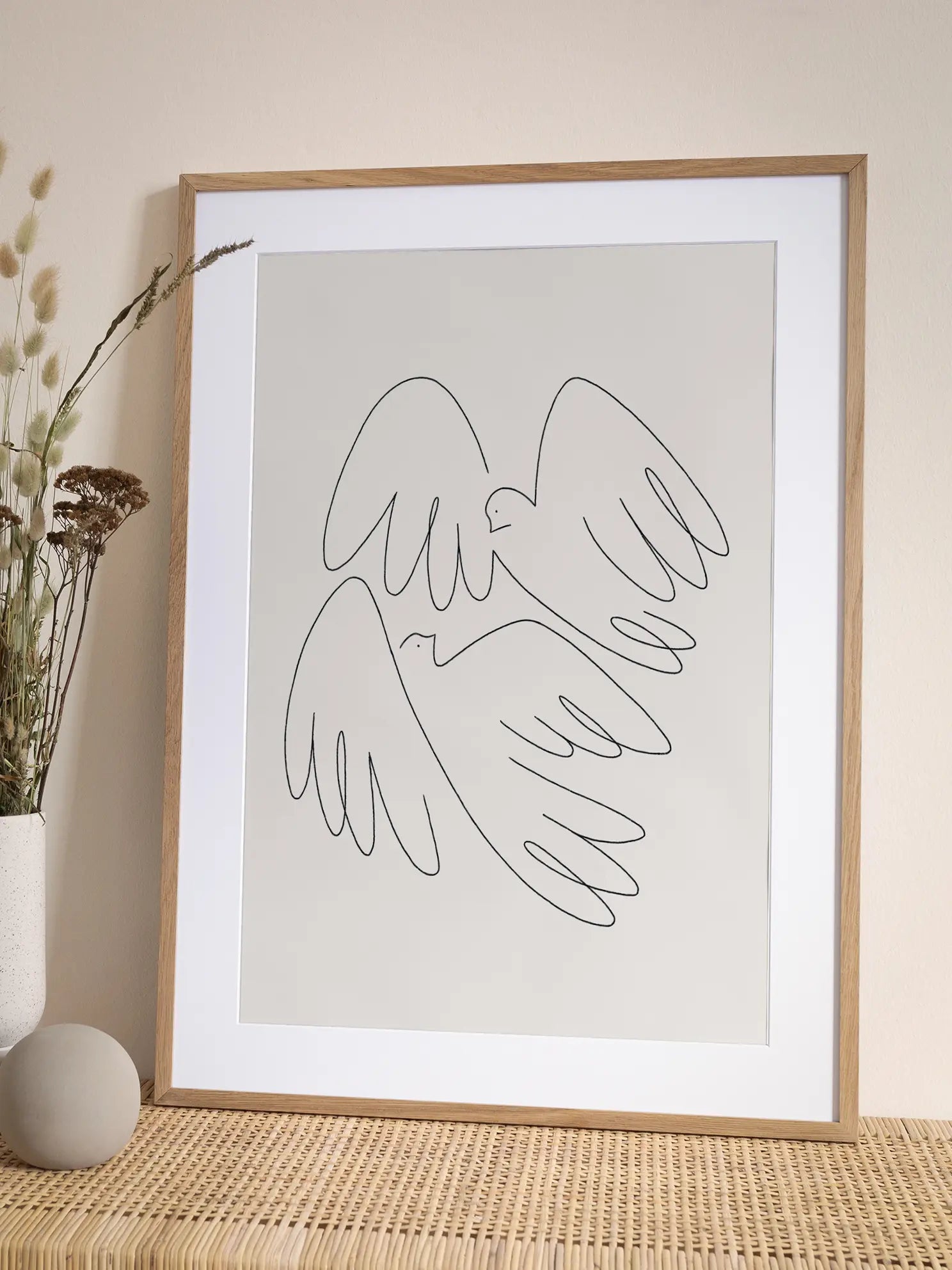 Minimalistic Doves Poster