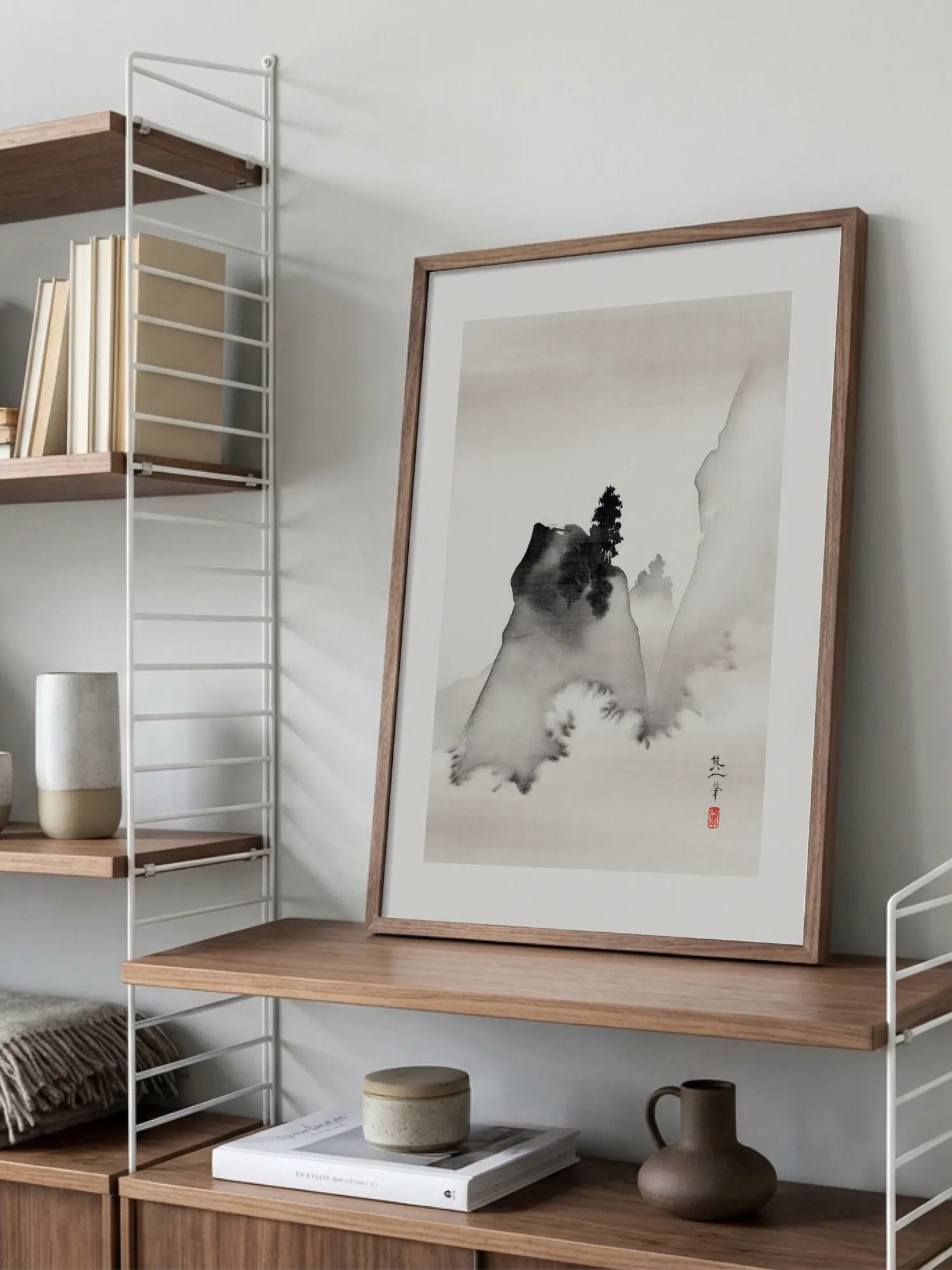 Misty Chinese Mountain Poster