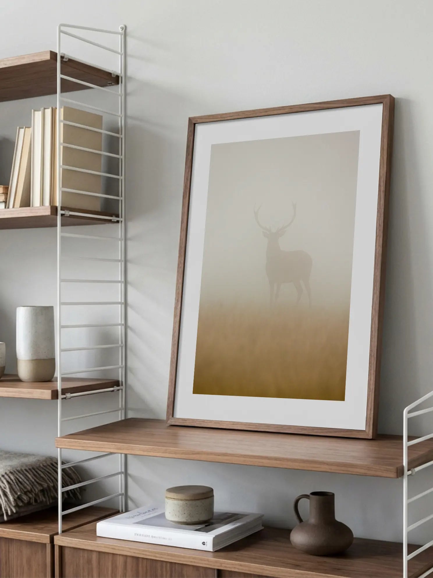 Misty Stag Poster