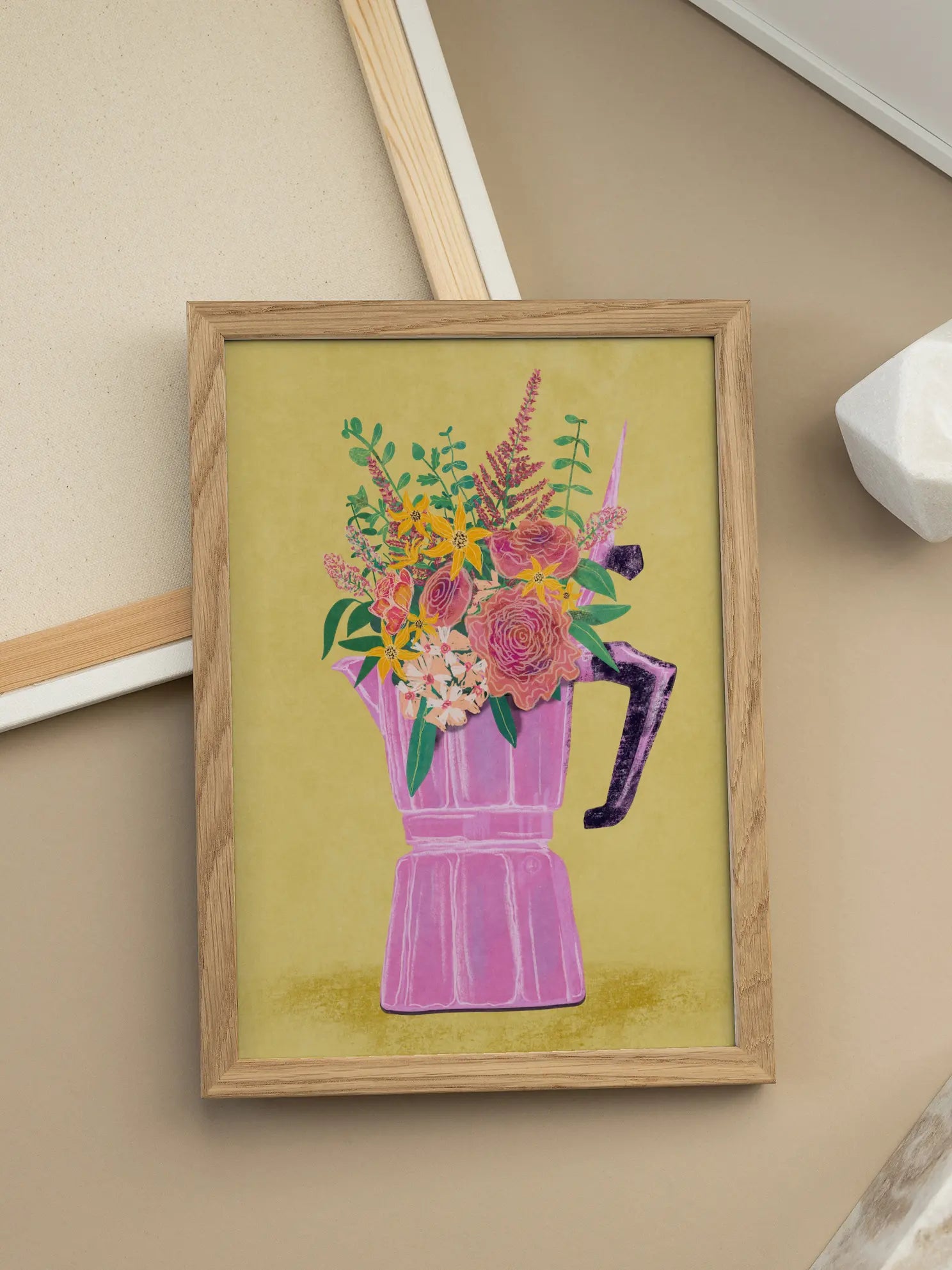 Moka Pot Bouquet Poster