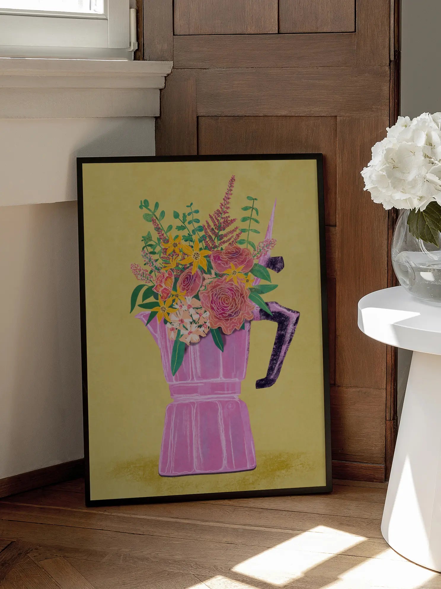 Moka Pot Bouquet Poster