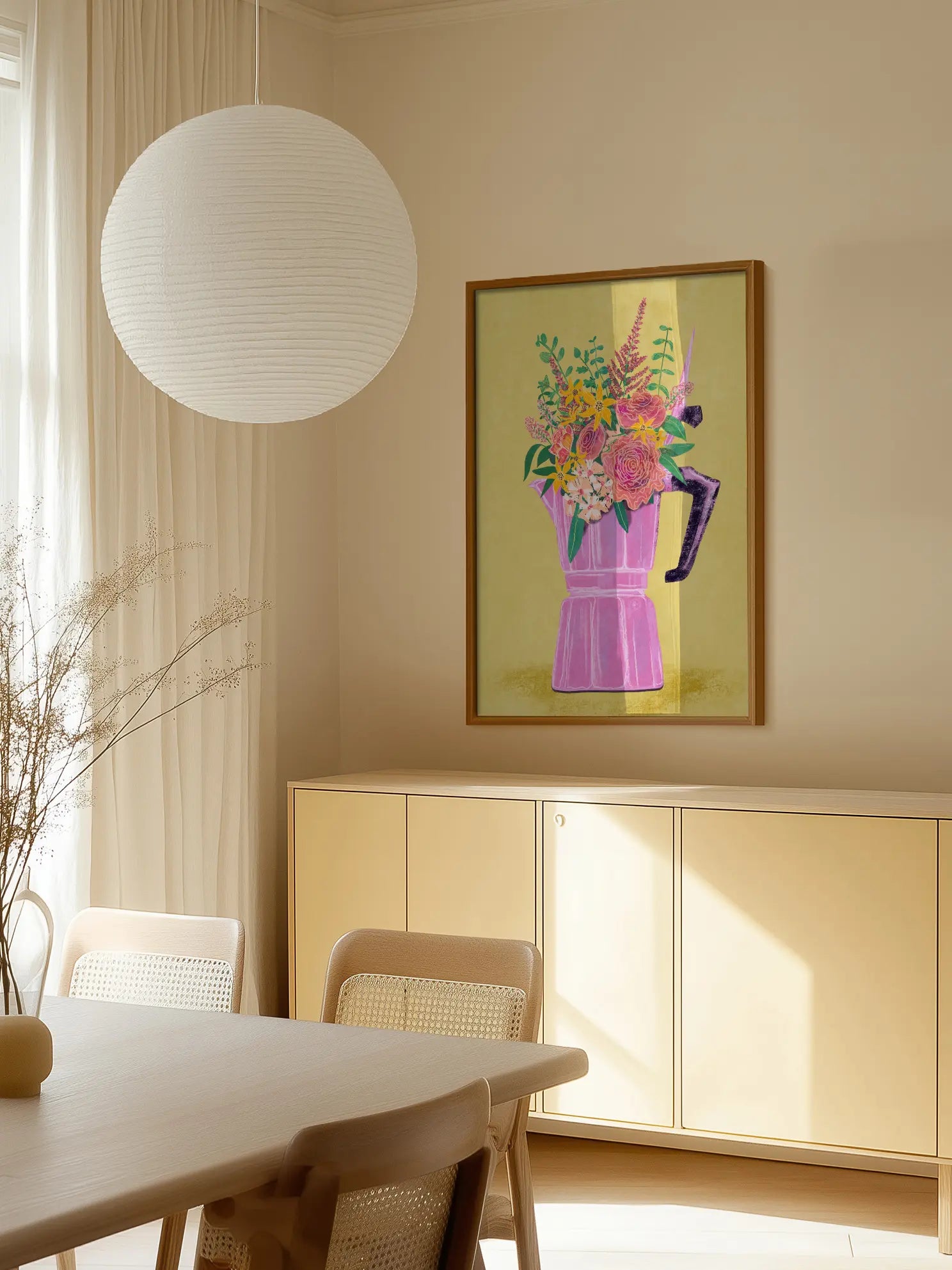 Moka Pot Bouquet Poster