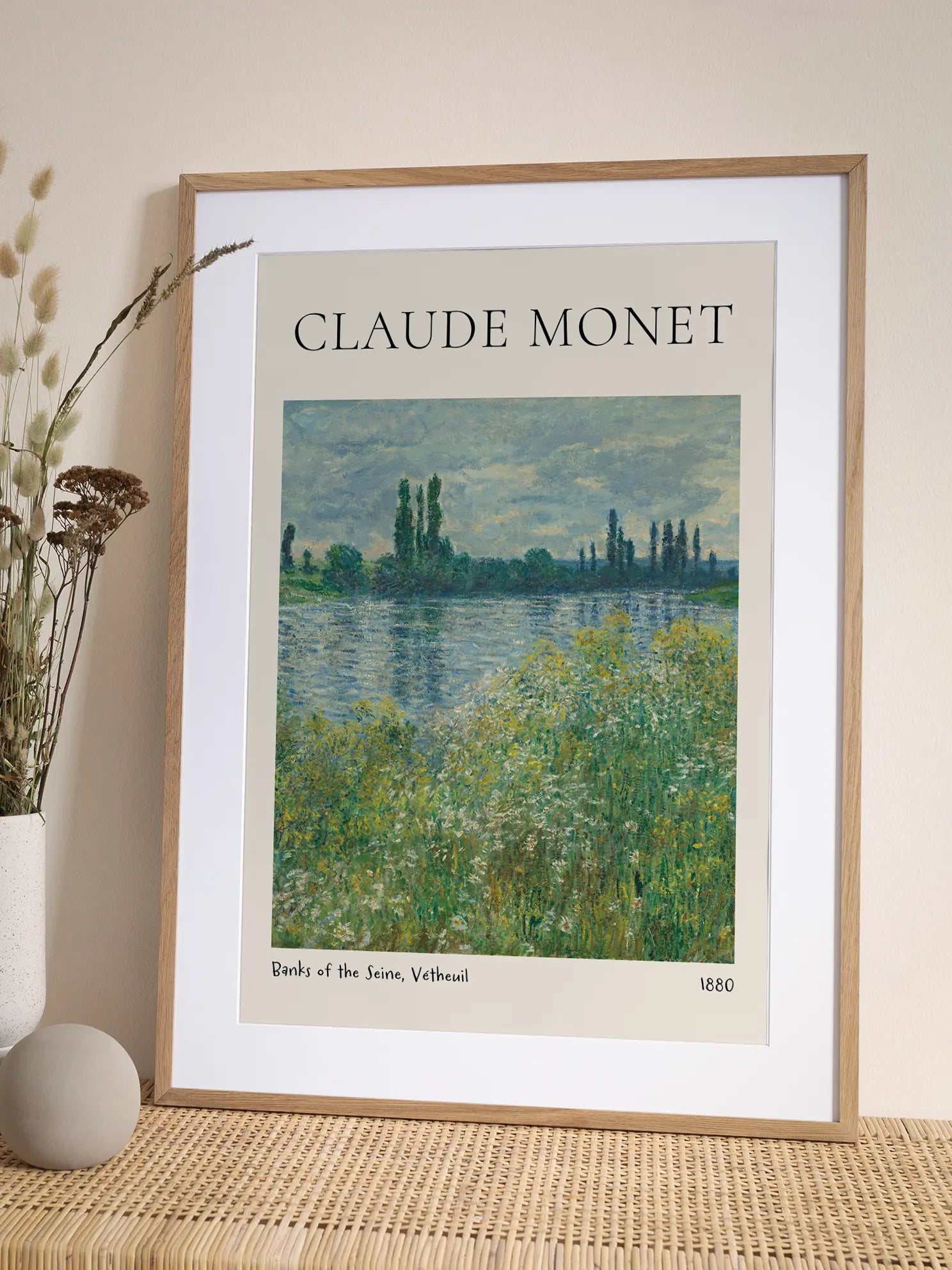 Monet — Banks of the Seine, Vetheuil Poster