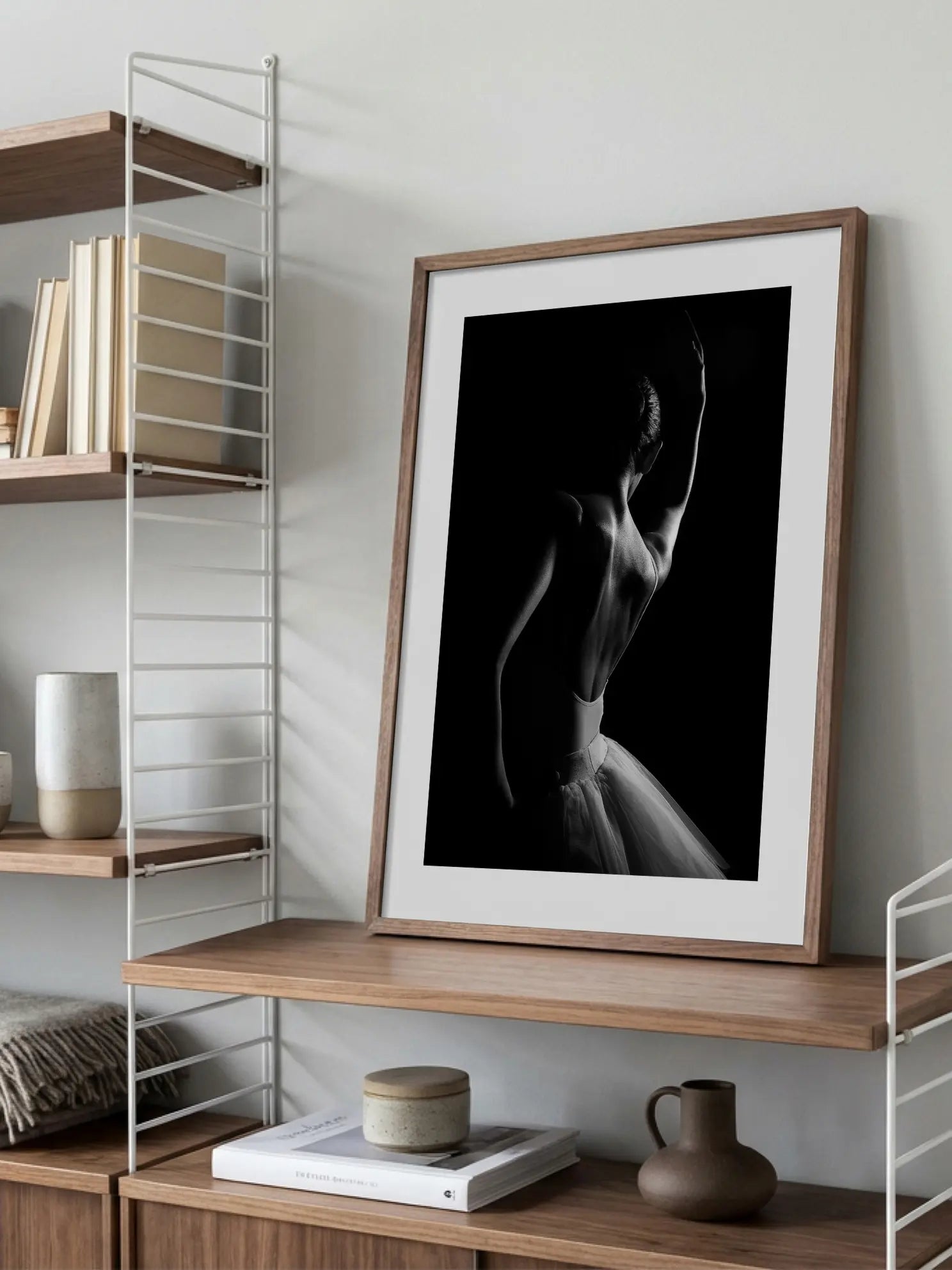 Monochrome Ballet Art Poster
