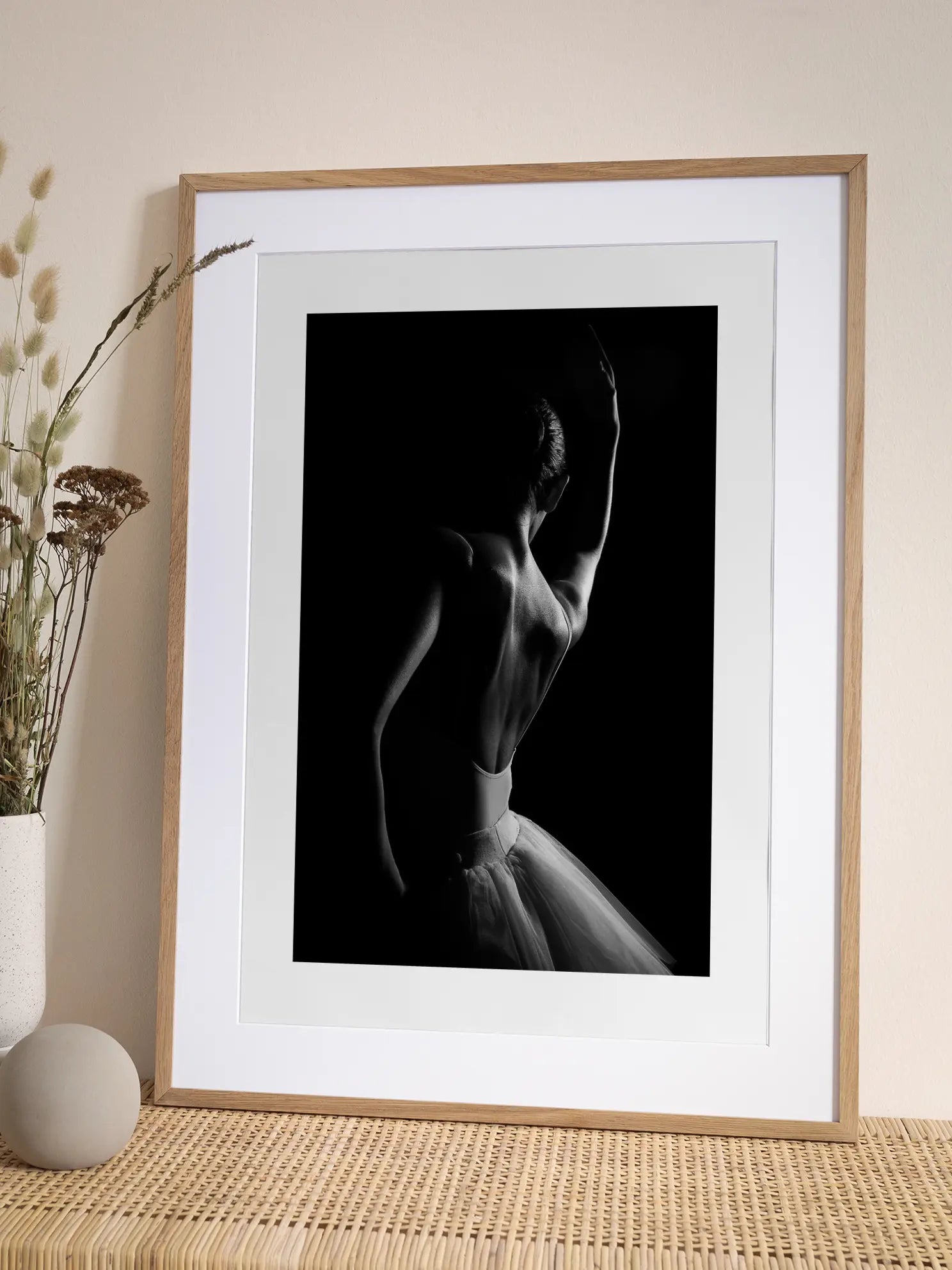 Monochrome Ballet Art Poster