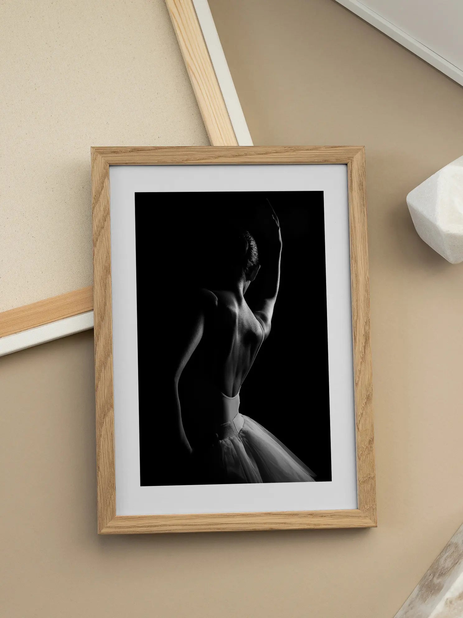 Monochrome Ballet Art Poster