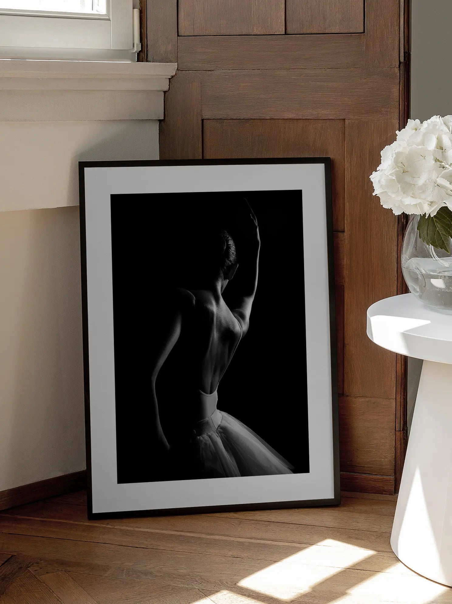 Monochrome Ballet Art Poster