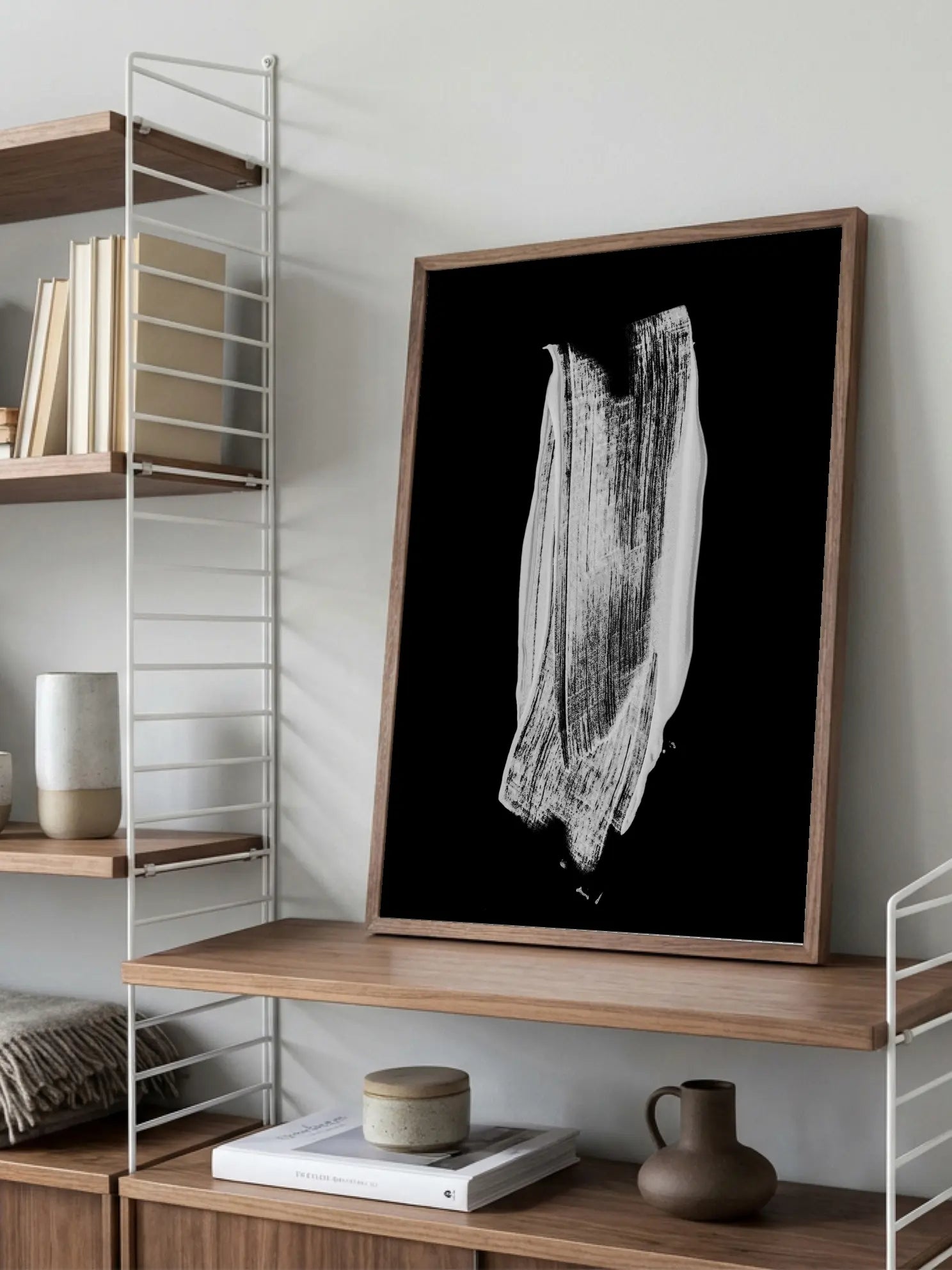 Monochrome Brushstroke Poster