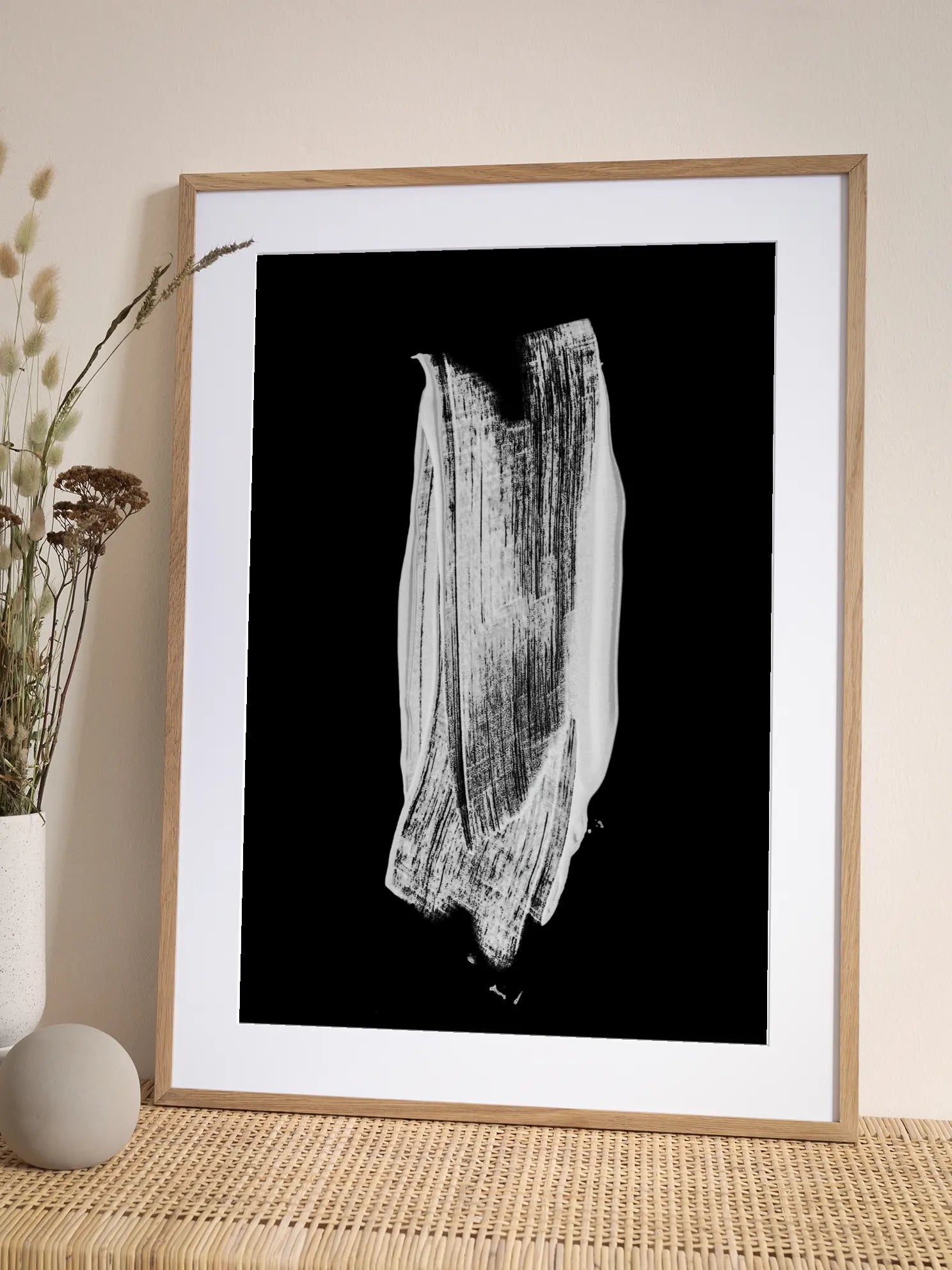 Monochrome Brushstroke Poster
